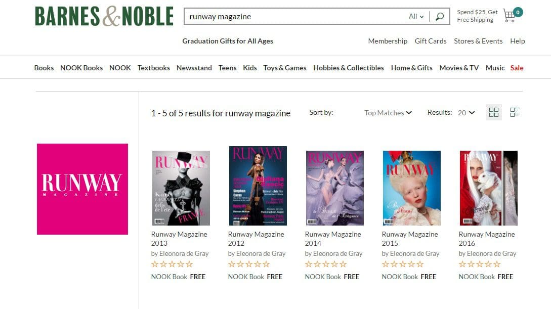 バーンズアンドノーブル-Runway-雑誌-Eleonora-de-Gray-digital-ティーザー Runway 雑誌 digital