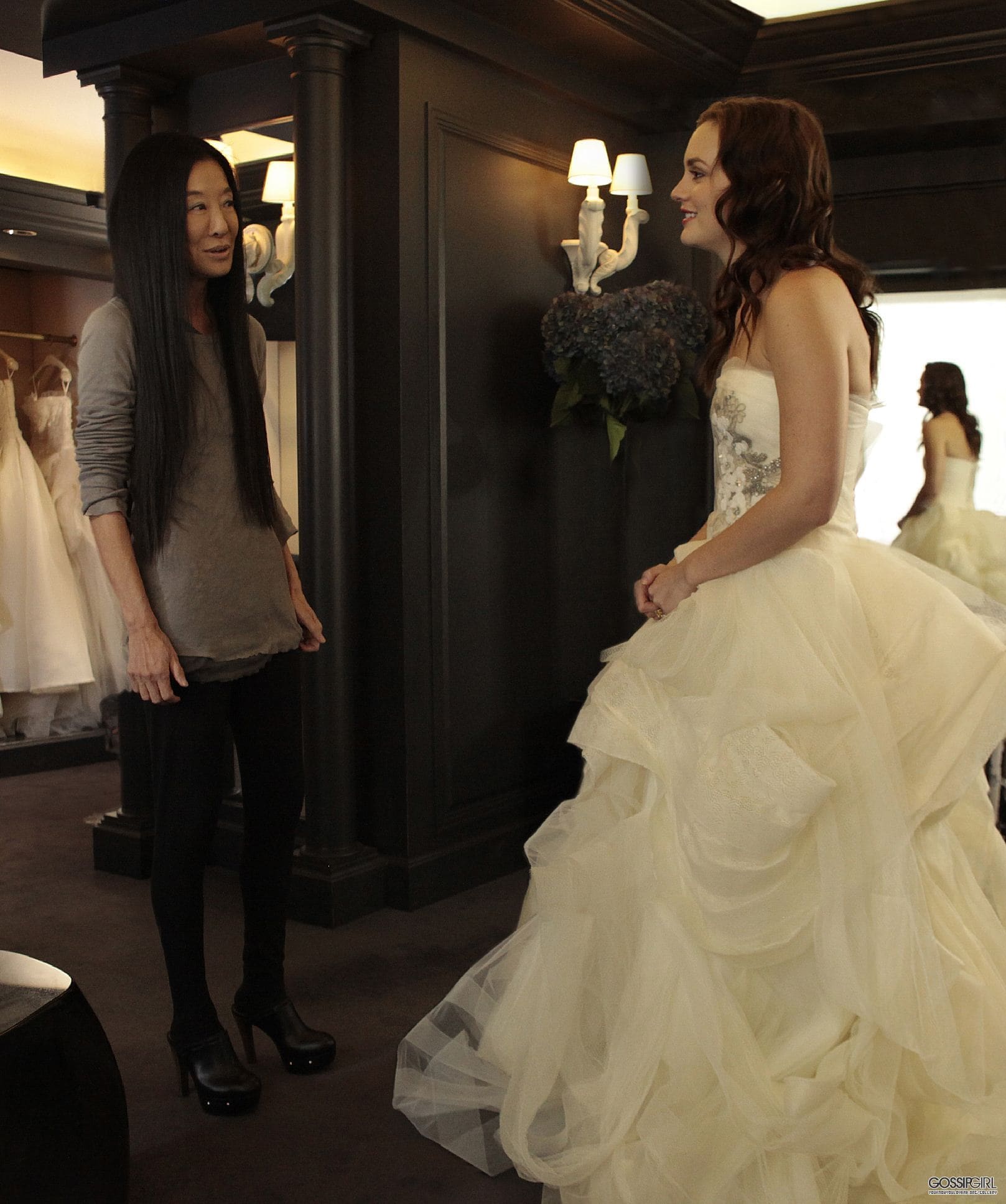 Blair-Waldorf-casamento-vestido-ajuste-Gossip-Girl-eleonora-de-grey-runway-magazine Os três WANGs