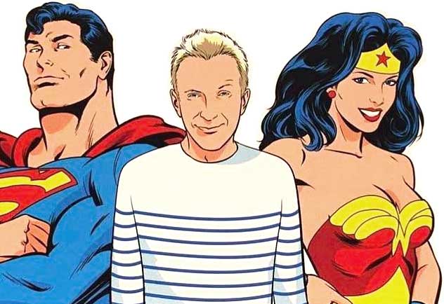Jean-Paul-Gaultier-Runway-Magazine-comic-superman-wonderwoman Jean Paul Gaultier with Superman and Wonder Woman