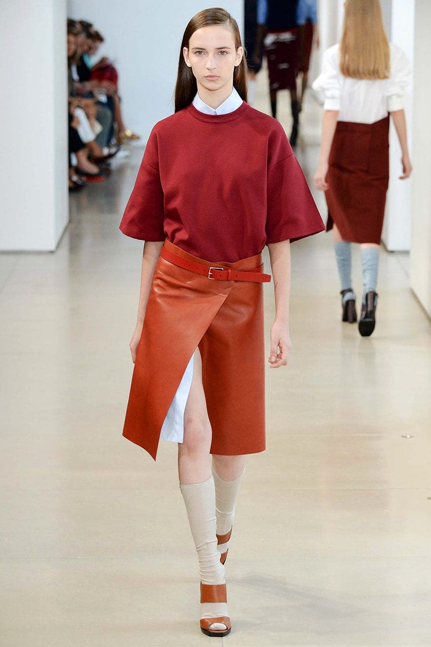 Жиль-Сандер-юп-портфей-runway-Журнал History of Skirt, автор: Runway Магазины