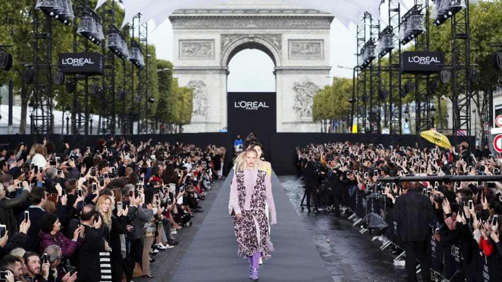 L'Oreal show on Champs Elysees by Runway Magazine