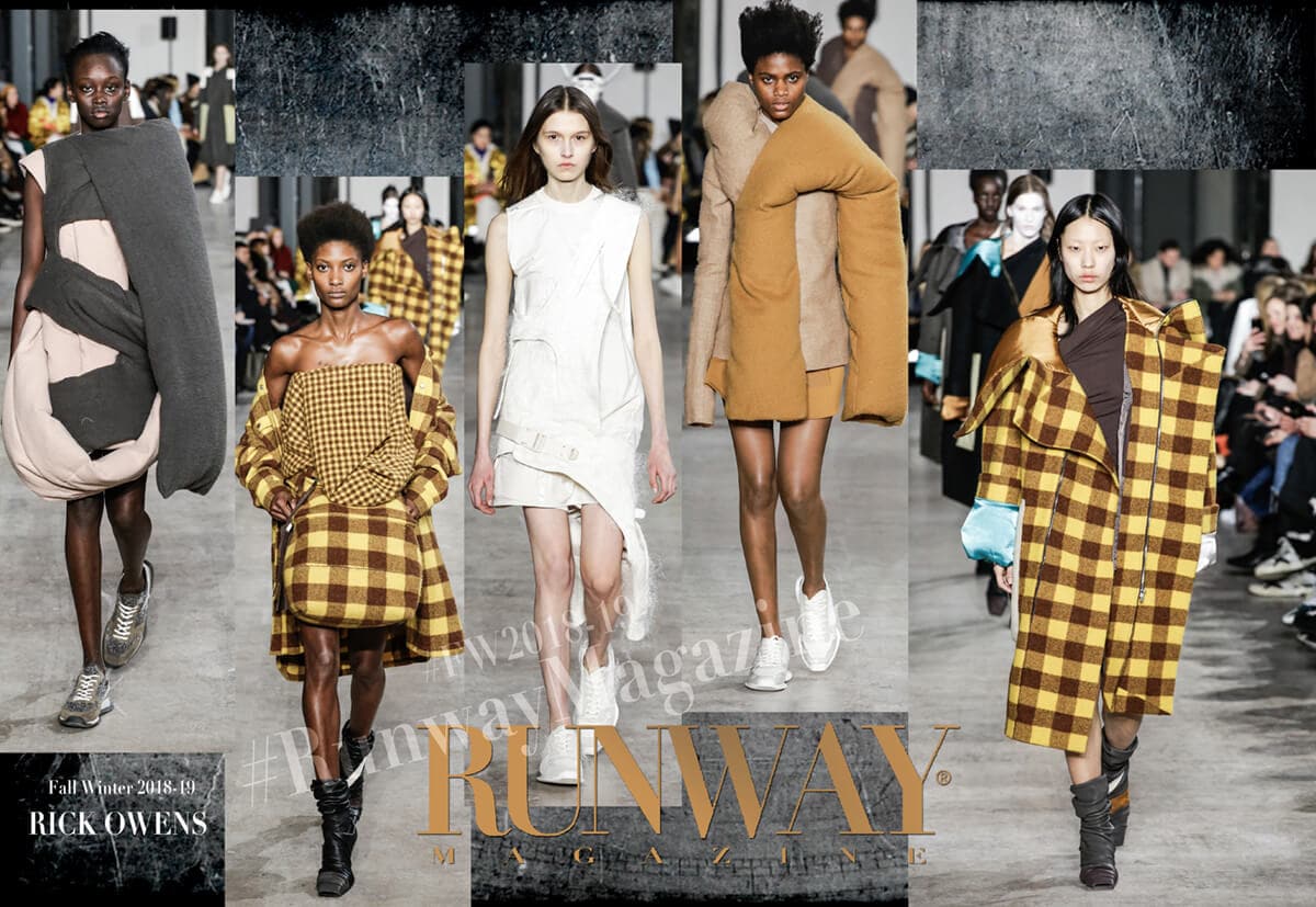 リックオウエンス2018年秋冬 Runway マガジンPFW