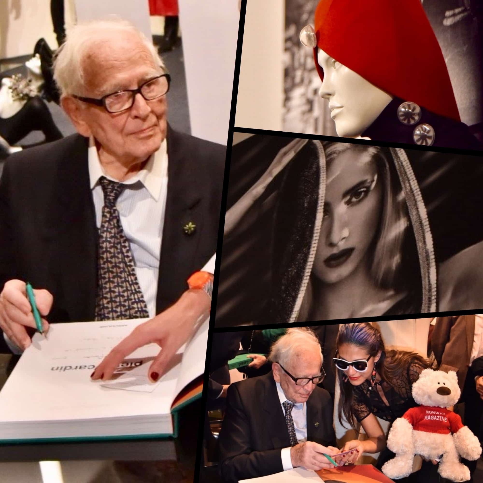 PIERRE CARDIN firma del libro di Runway Magazine
