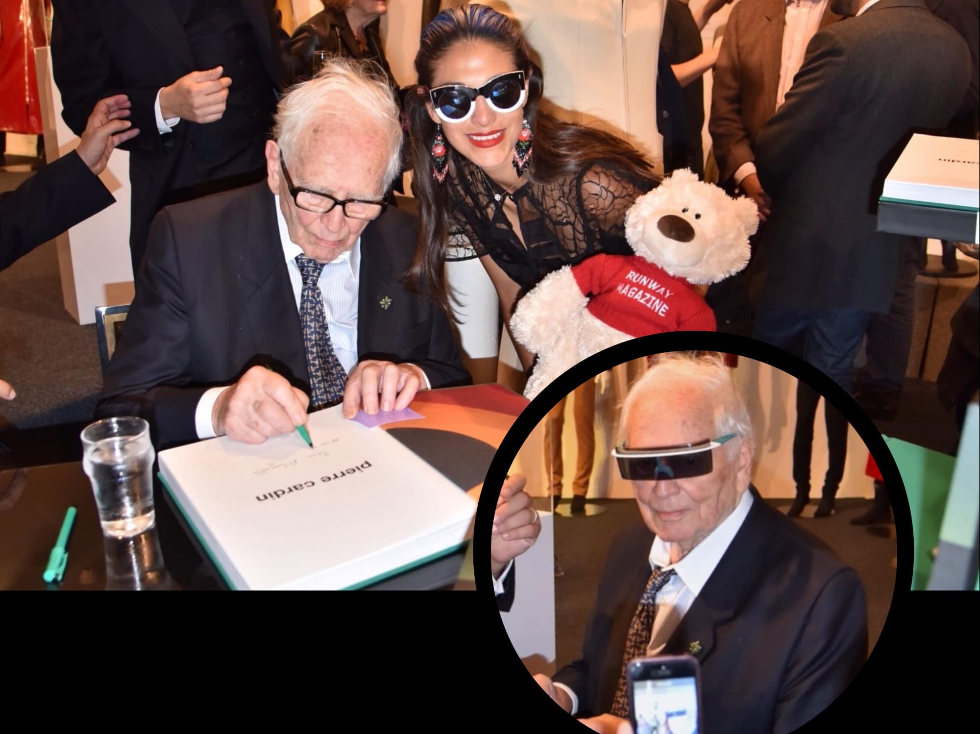 PIERRE CARDIN firma del libro di Runway Magazine