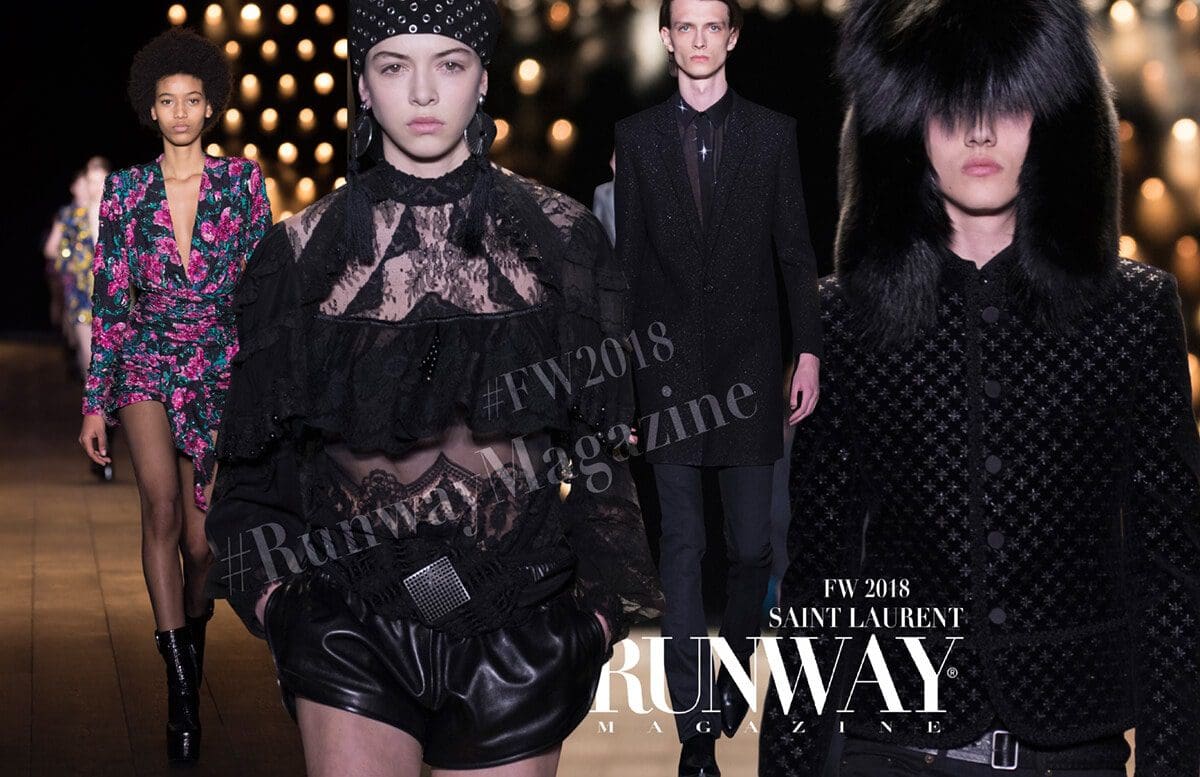 SAINT LAURENT Herbst Winter 2018-2019 von Runway Magazin Paris Fashion Week