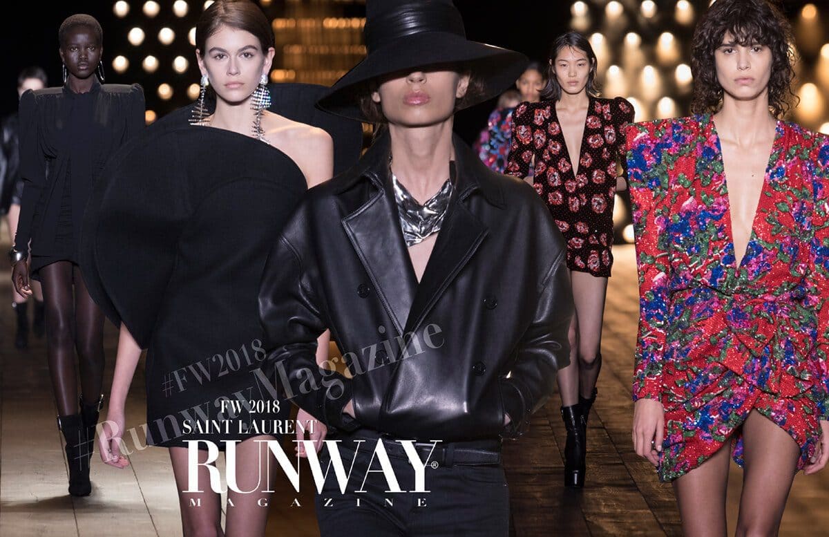 SAINT LAURENT Herbst Winter 2018-2019 von Runway Magazin Paris Fashion Week