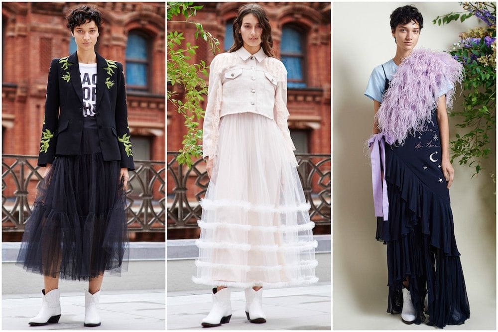Jane Siskin, founder of "Cinq a Sept" at New York Fashion Week with Runway Magazine TEDDY RUNWAY
