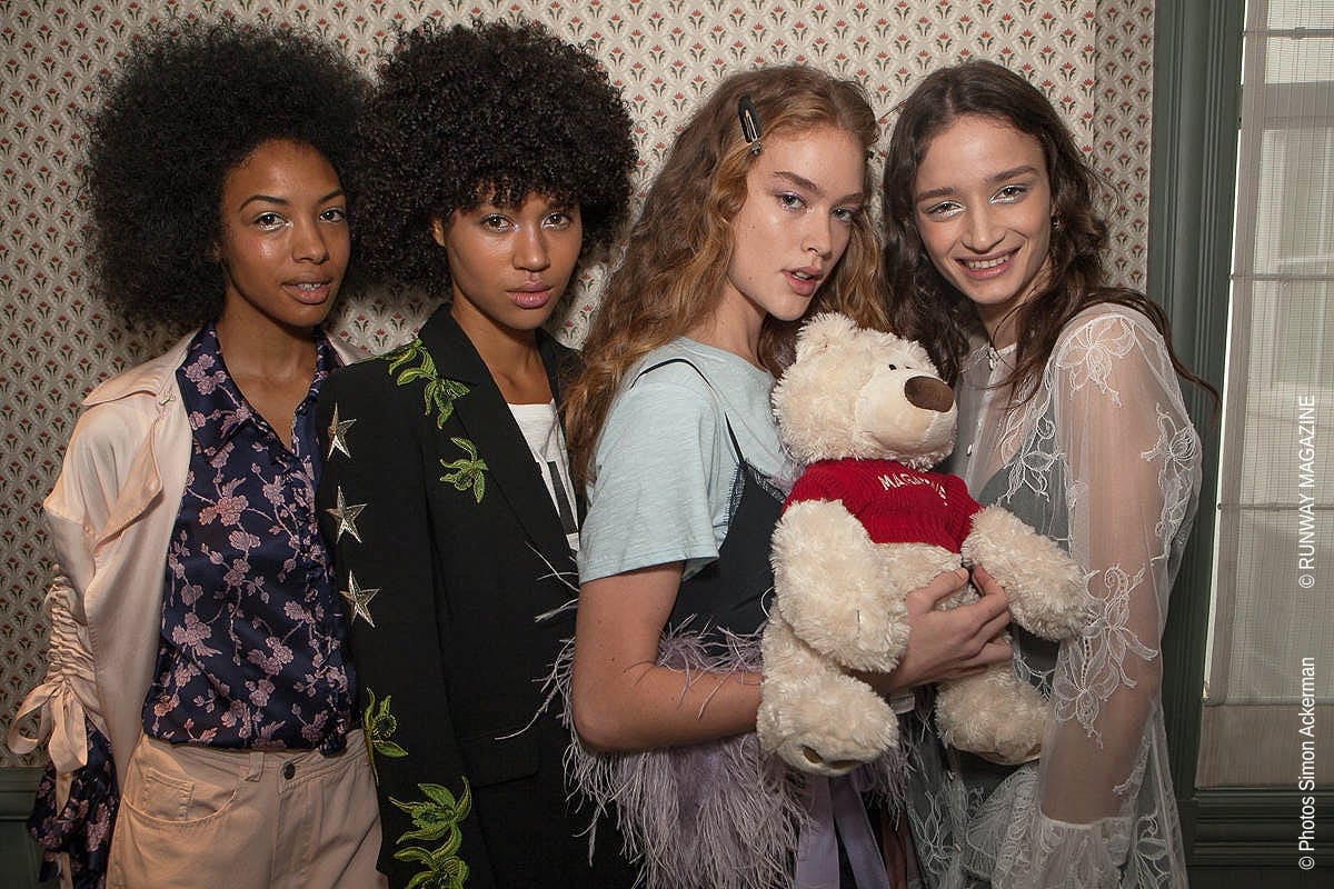Jane Siskin, founder of "Cinq a Sept" at New York Fashion Week with Runway Magazine TEDDY RUNWAY