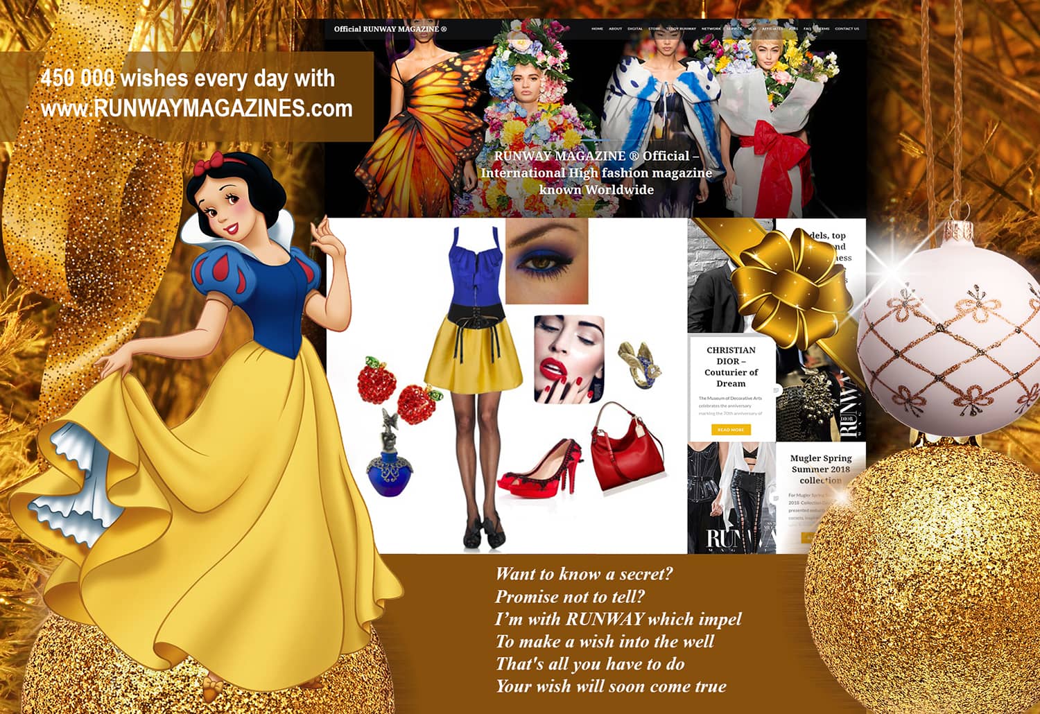 runway-magazine-usa-official-web-site-eleonora-de-grey-france-2017-snow-white-wish 8 Fatos fascinantes sobre Walt Disney