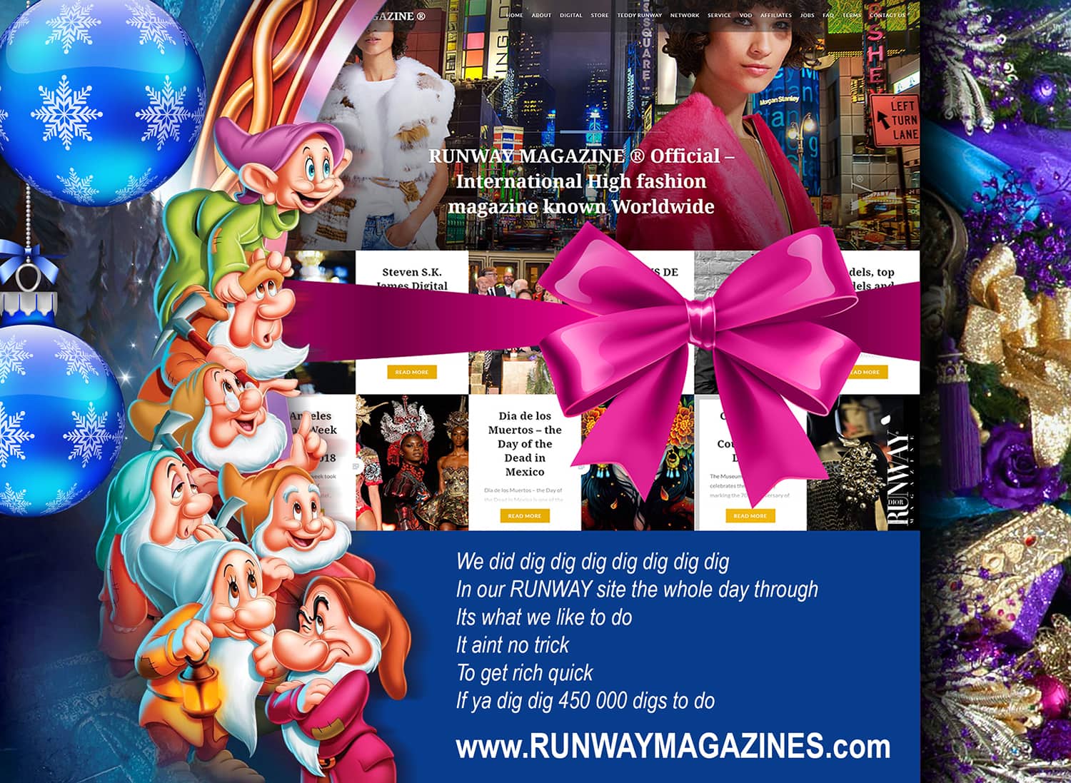 runway-magazine-usa-official-web-site-eleonora-de-grey-reference-france-2017-dwarfs 8 Fatos fascinantes sobre Walt Disney