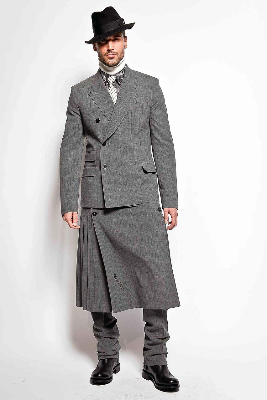 шотландский-мода-килт-серый-килт-runway-Журнал History of Skirt, автор: Runway Магазины