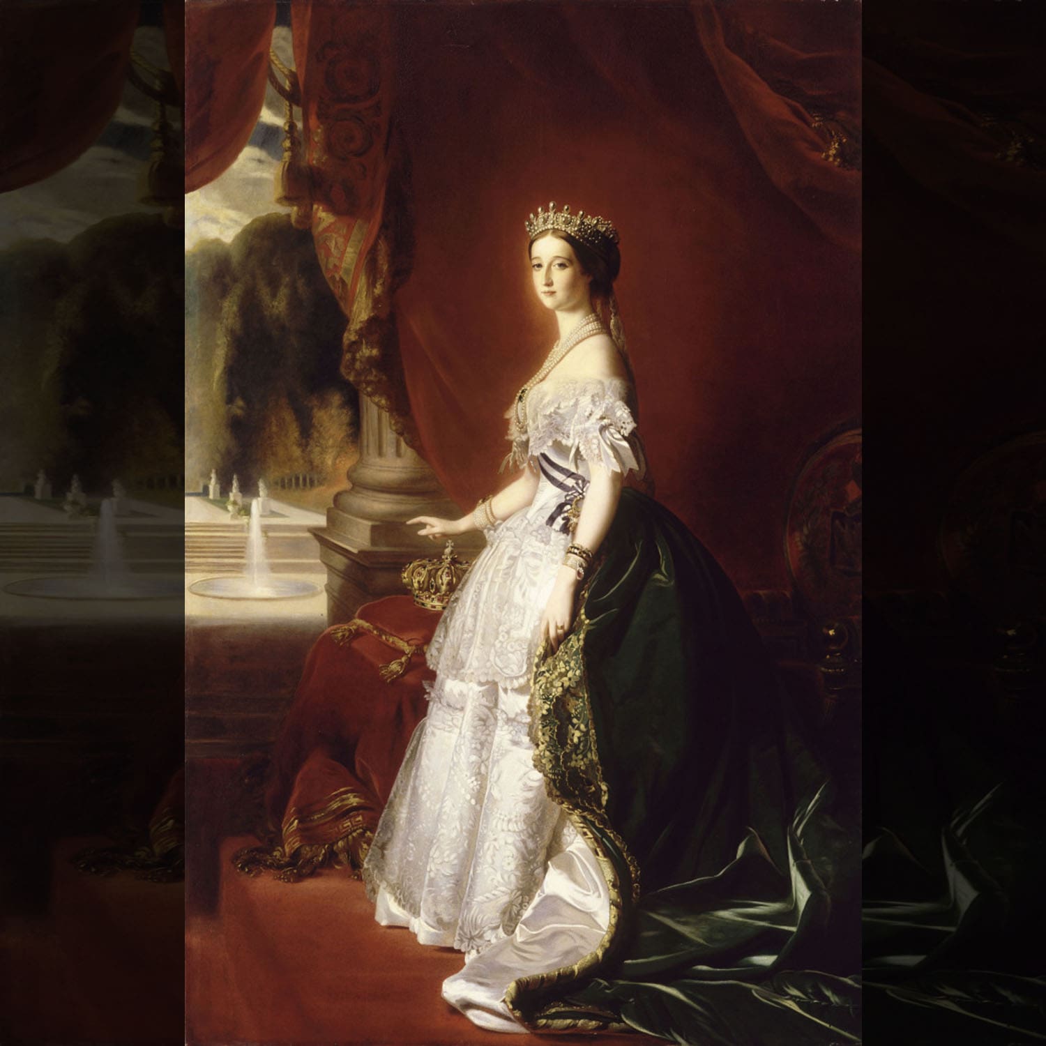 Emperatriz Eugenia con un vestido diseñado por Worth Winterhalter, Museo de Orsay