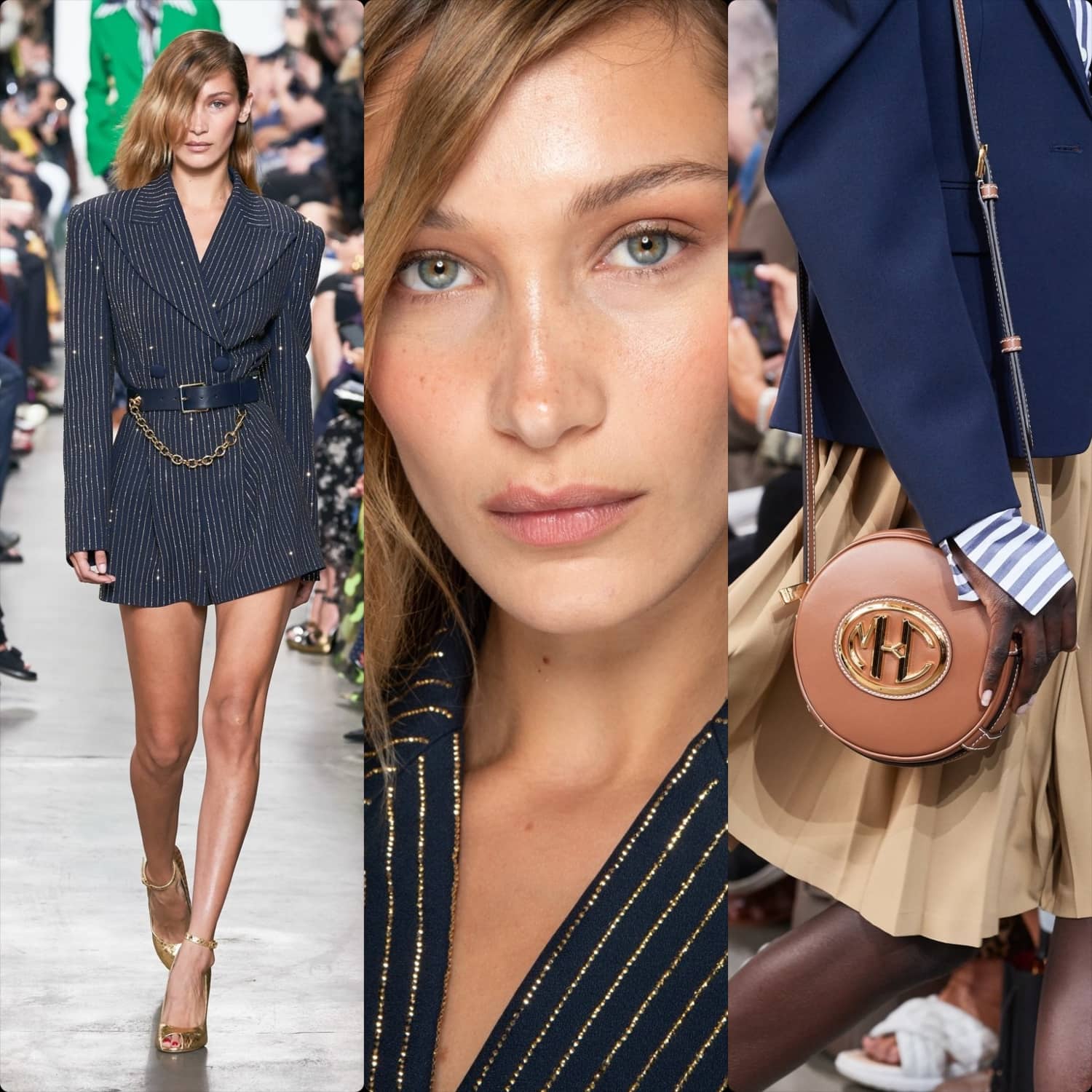 Michael Kors Primavera Verano 2020 Nueva York. Bella Hadid. RUNWAY Colecciones MAGAZINE ®. Foto Runway: Alessandro Lucioni / Irrunway.com, Primer plano de la foto: Alessandro Viero / Gorunway.com