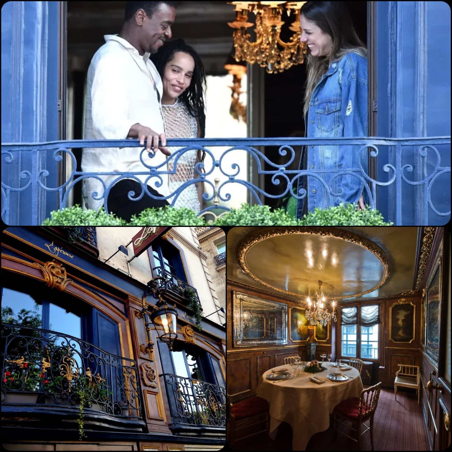 Zoe Kravitz e Karl Glusman casados ​​em Paris por RUNWAY REVISTA. Restaurant Laperouse 28 de junho de 2019