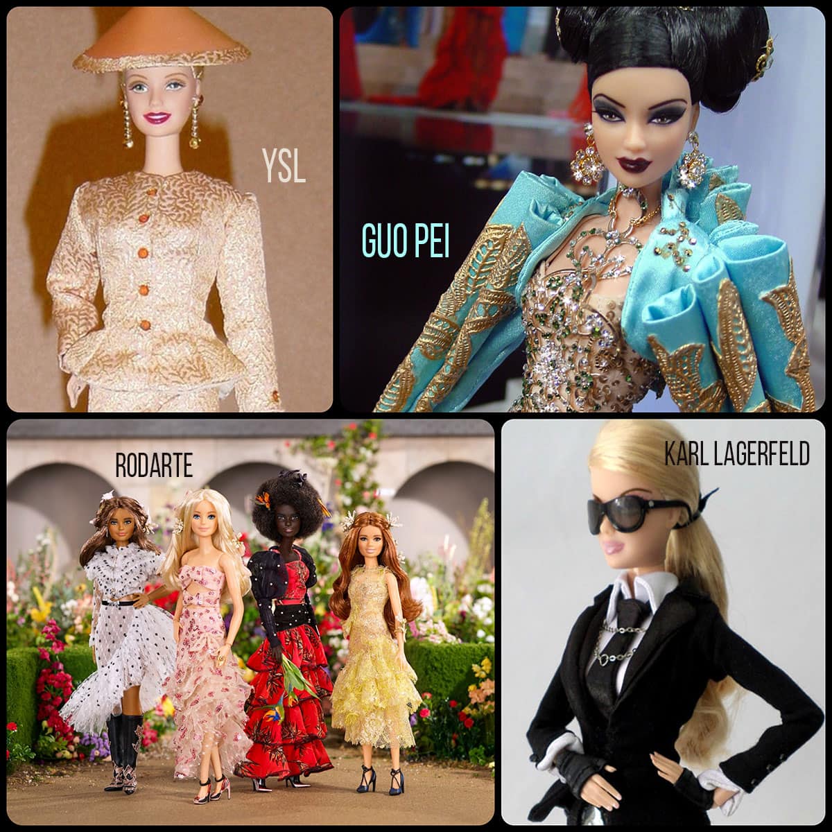 Barbie de Rodarte, Karl Lagerfeld, YSL y Guo Pei de Runway Revistas