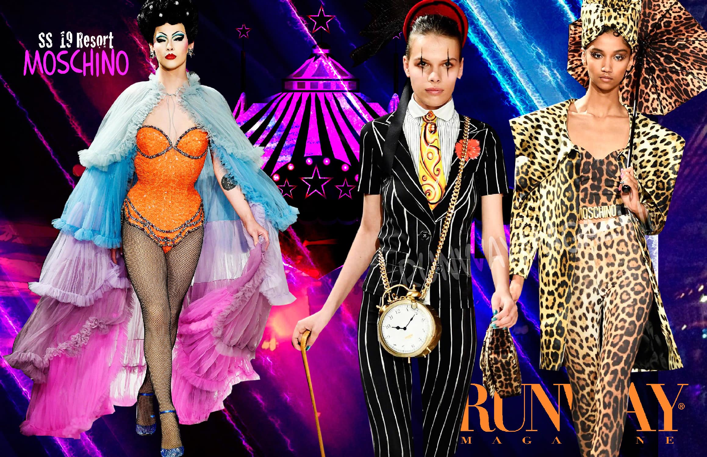 Moschino Circus Resort Summer 2019 par RUNWAY MAGAZINE