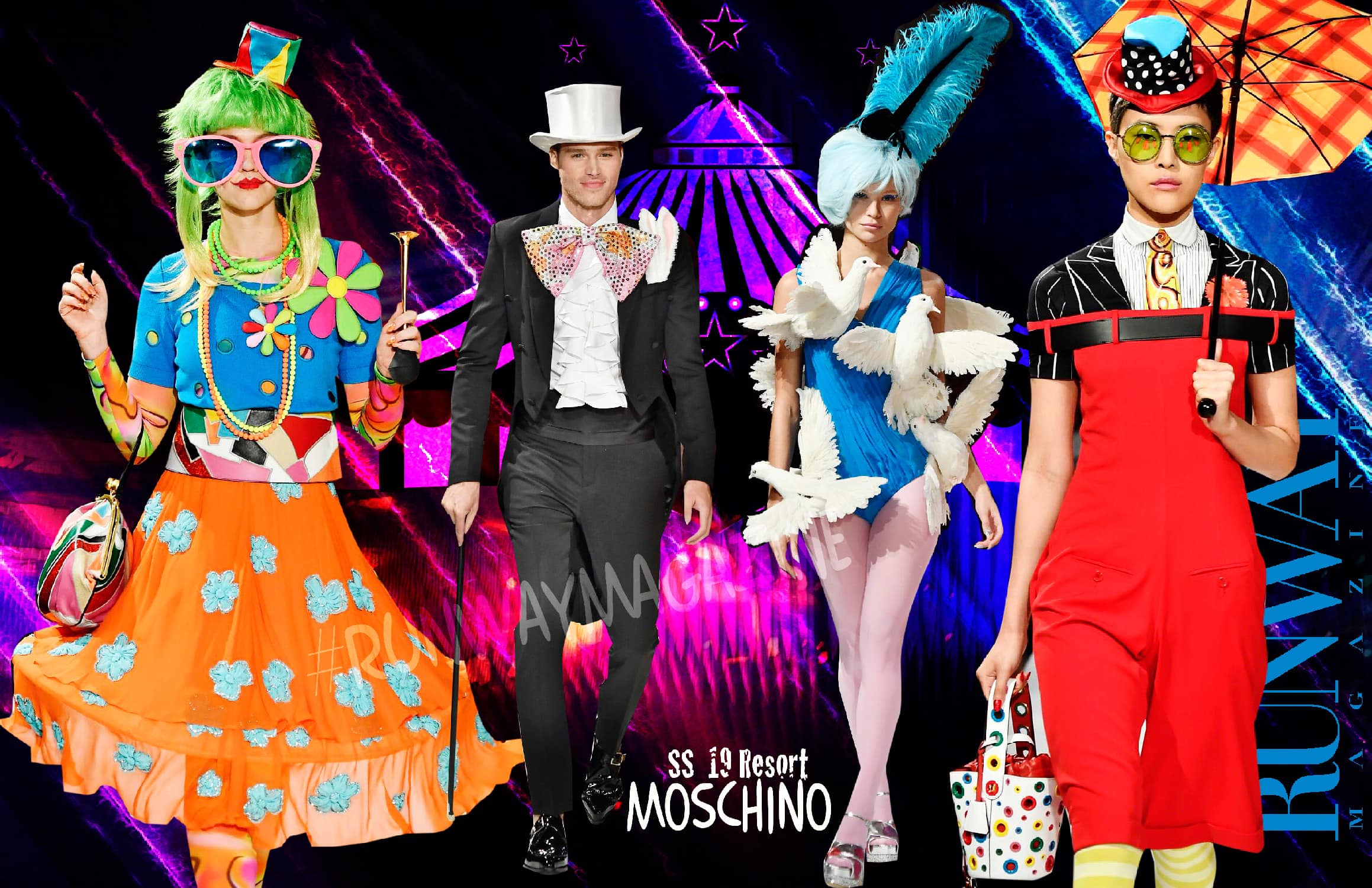 Moschino Circus Resort Summer 2019 par RUNWAY MAGAZINE