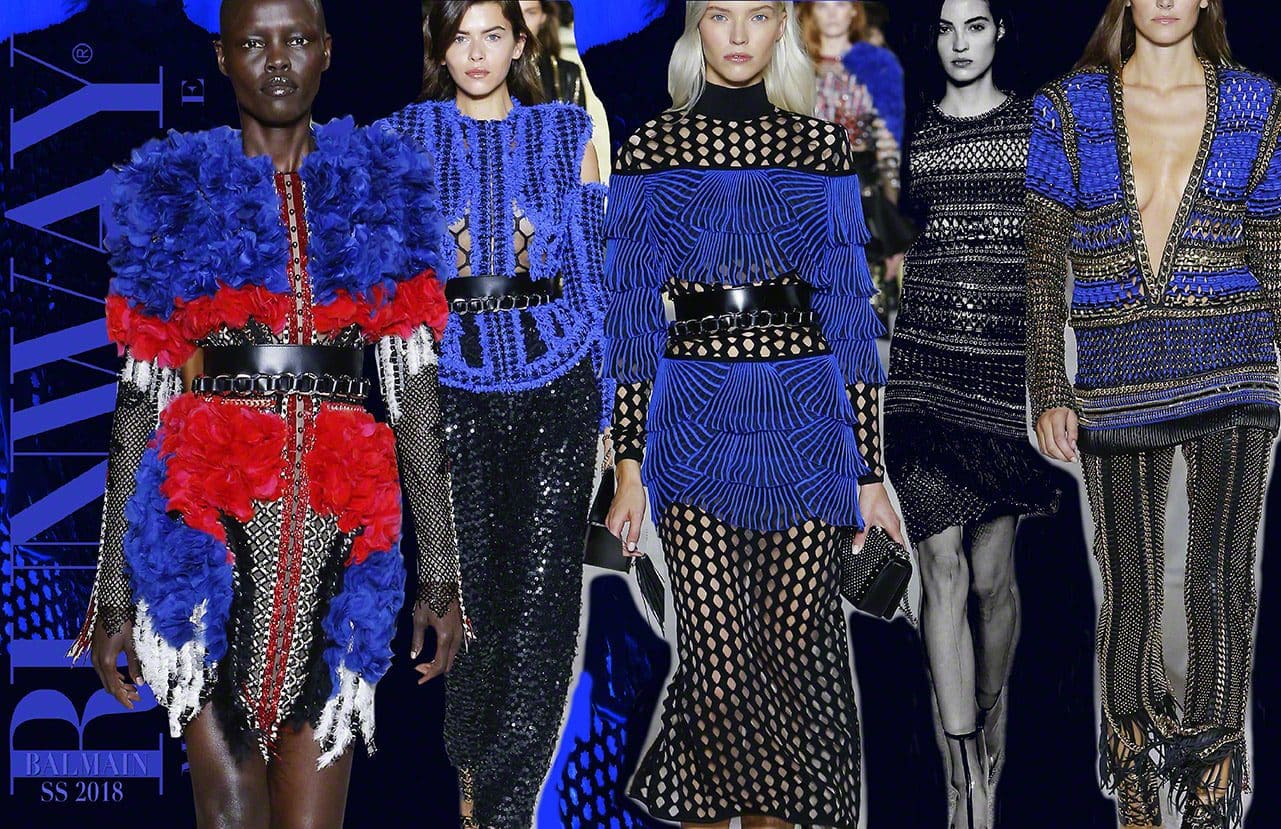 Blue Trend - BALMAIN-Spring Summer 2018 par Runway Magazine Fashion Week de Paris