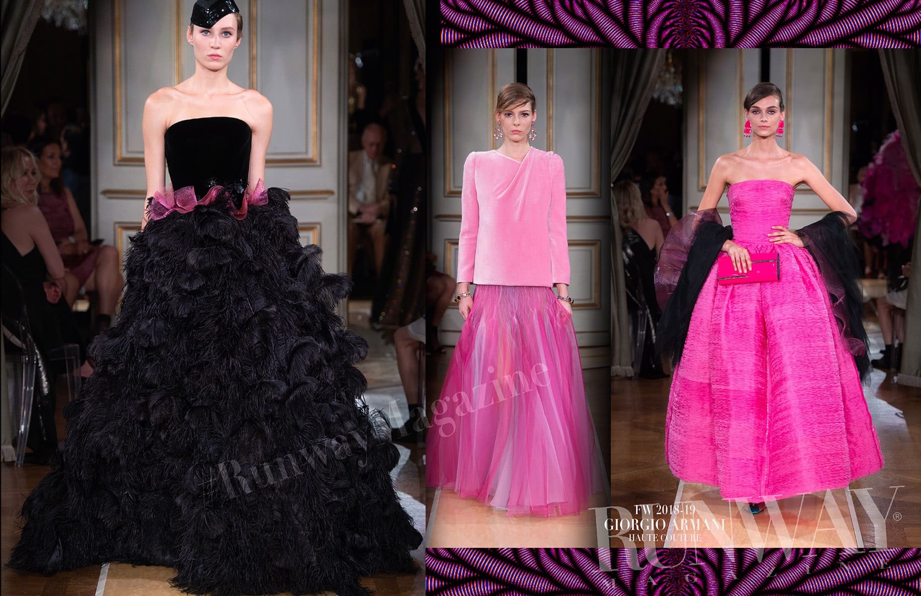 Tendance rose - Giorgio Armani Automne-Hiver 2018-2019 par Runway Magazine Fashion Week de Paris
