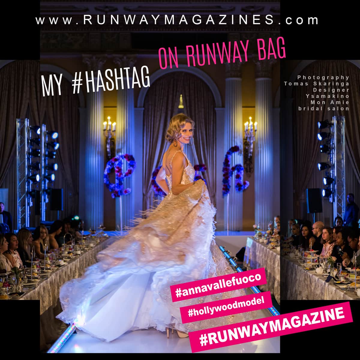 História da Moda Modelo Anna Vallefuoco - Minha Runway Saco por RUNWAY MAGAZINE