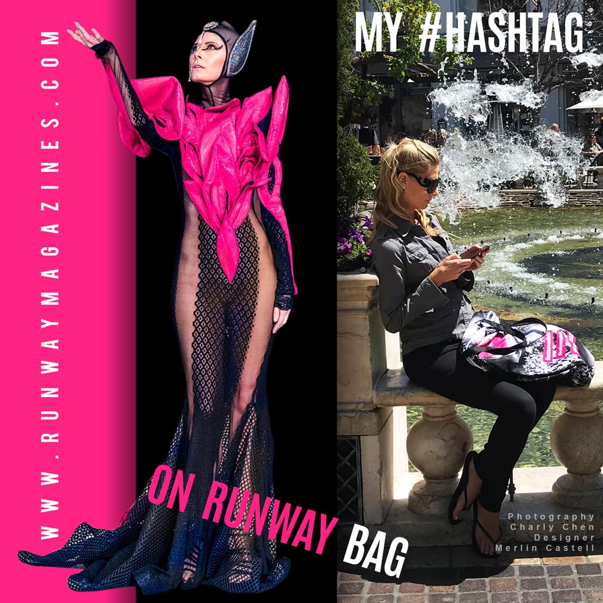 História da Moda Modelo Anna Vallefuoco - Minha Runway Saco por RUNWAY MAGAZINE