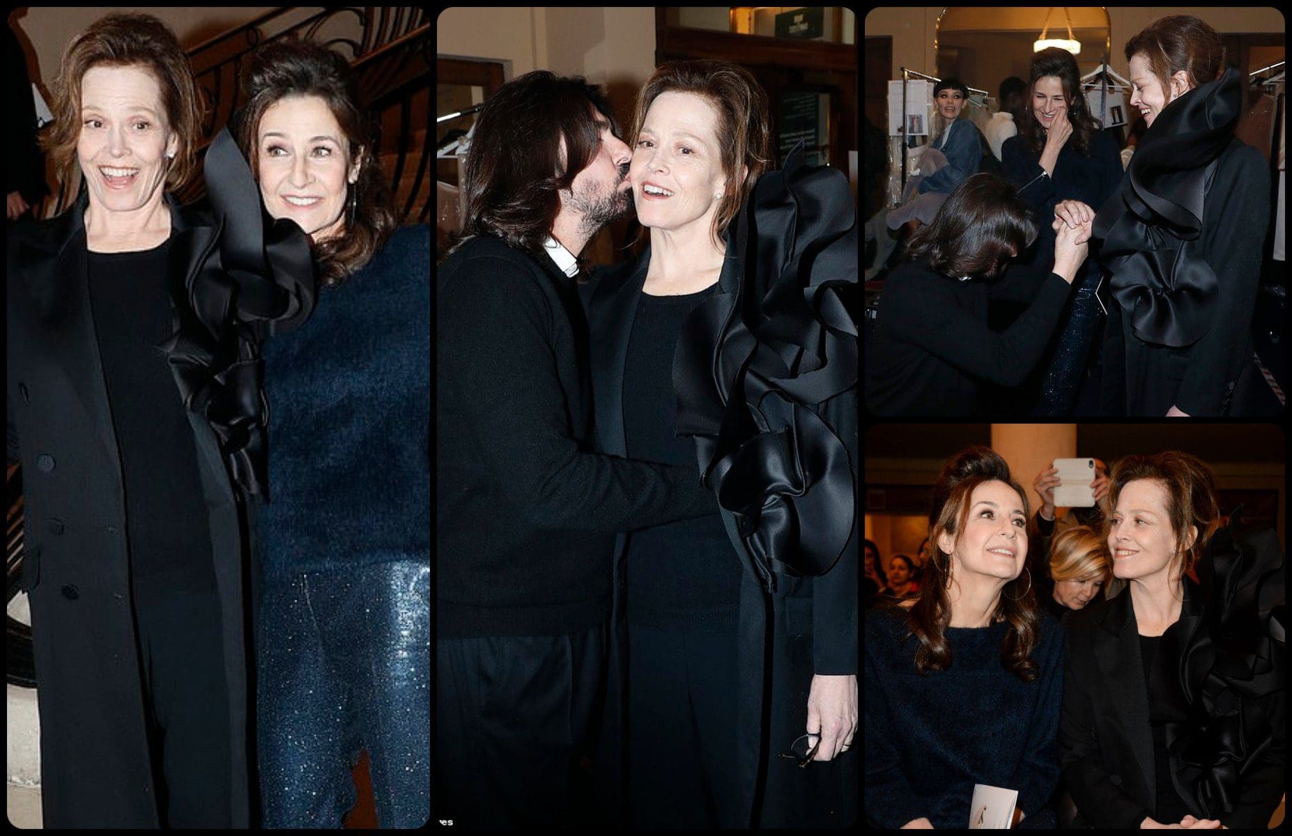 Sigorney Weaver and Valerie-Lemercier at Stephane Rolland Haute Couture Spring Summer 2019 by RUNWAY MAGAZINE