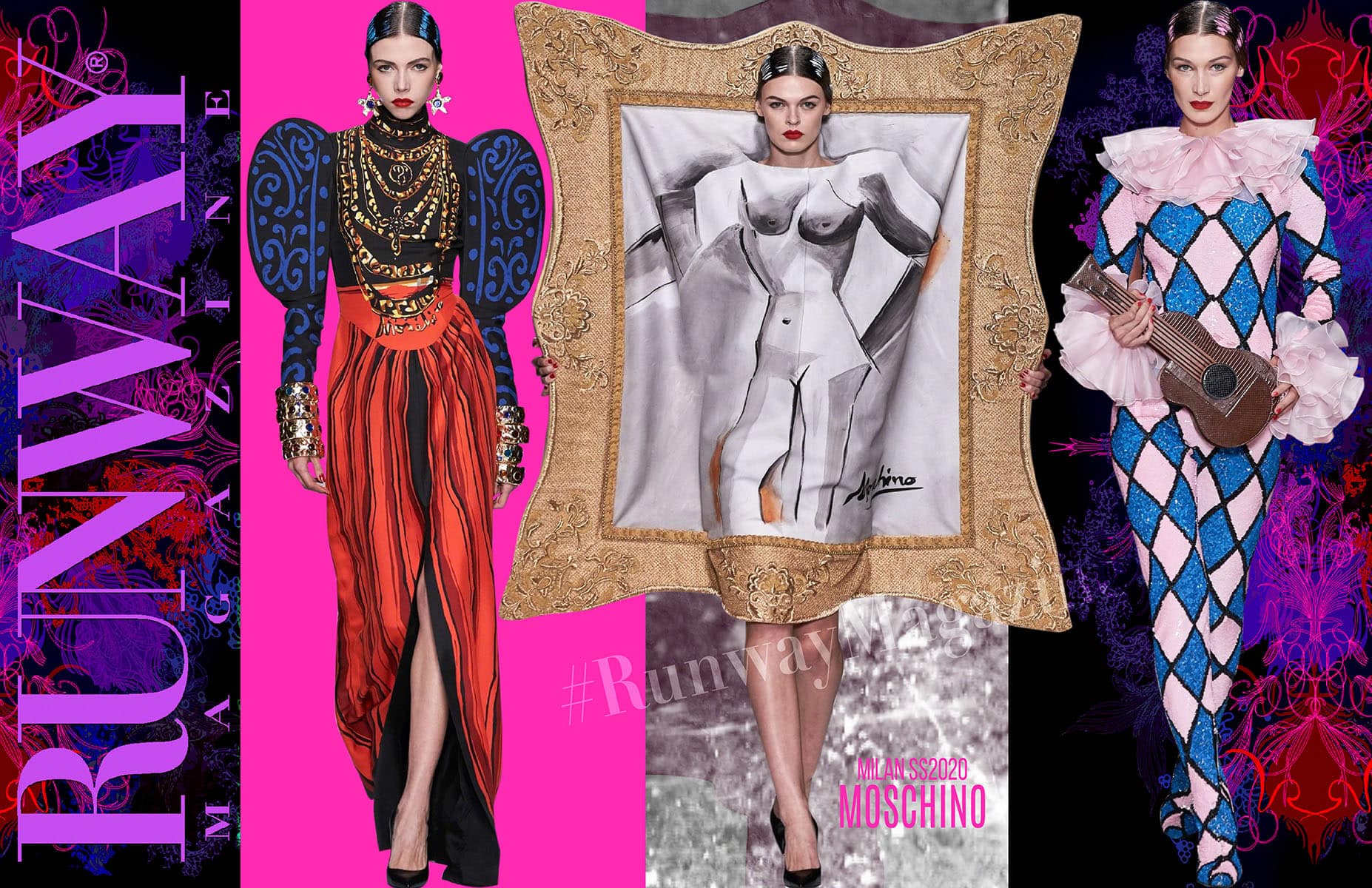 Moschino Frühling Sommer 2020 Mailand von Runway Magazin