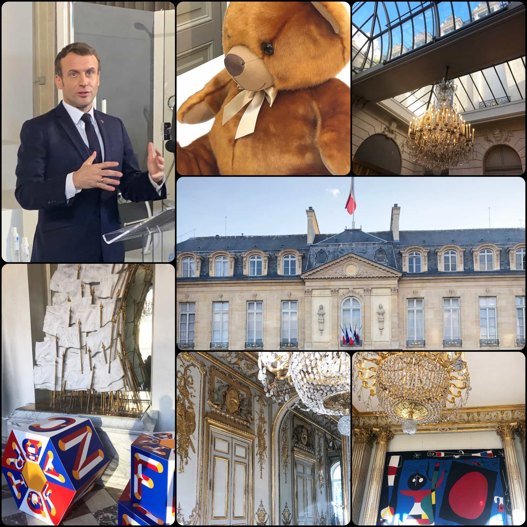 Emmanuel Macron opens Grand Exhibition at Elysée. Fabriqué en France à Présidence de la République par RUNWAY MAGAZINE