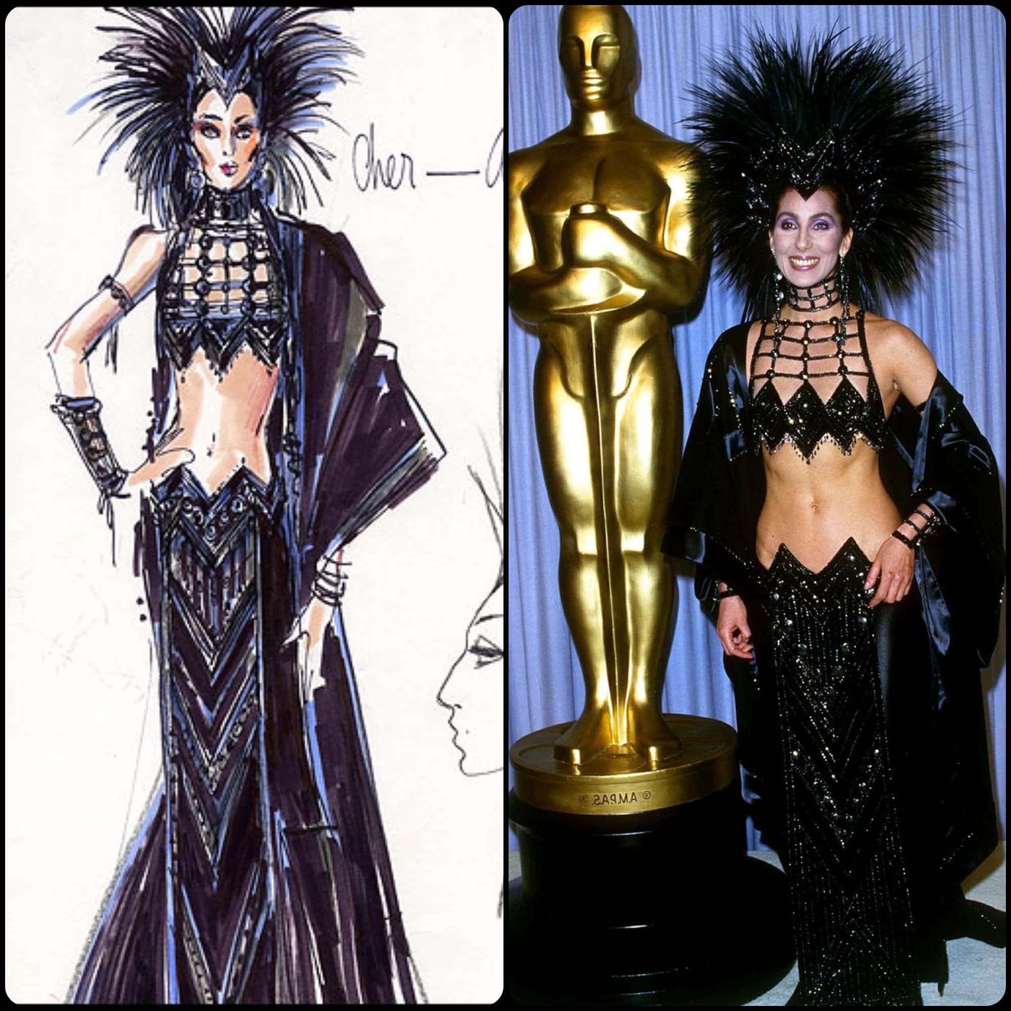 Cher im Kleid von Bob Mackie bei den Oscars Academy Awards