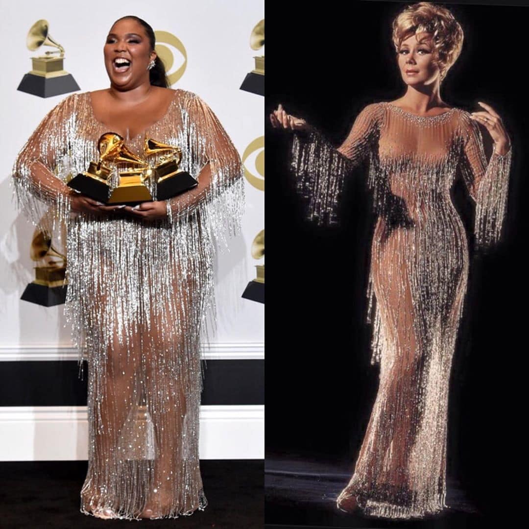 COPY! Versace for Lizzo 2020, Bob Mackie for Mitzi Gaynor 1969