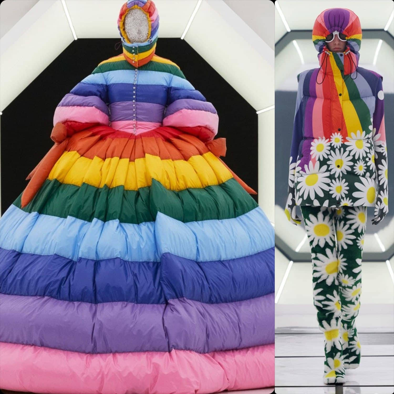 Moncler 8 Richard Quinn Outono-Inverno 2020-2021 Milão por RUNWAY MAGAZINE