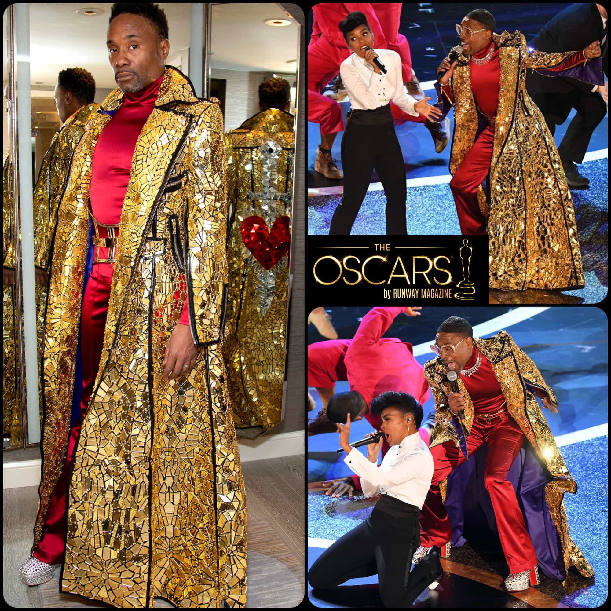 Oscars 2020 Billy Porter, golden coat by THE BLONDS by RUNWAY MAGAZINE