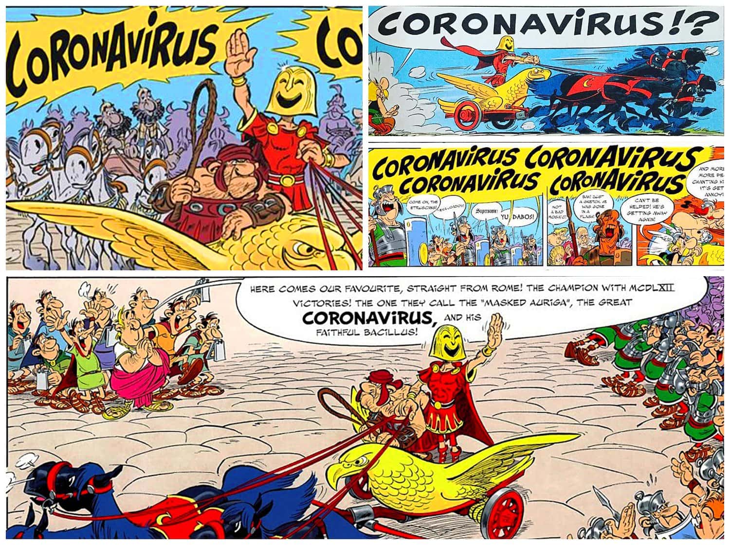 Astérix et la Transitalique - Астерикс и гонка колесниц 2017 - Книга, посвященная коронавирусу