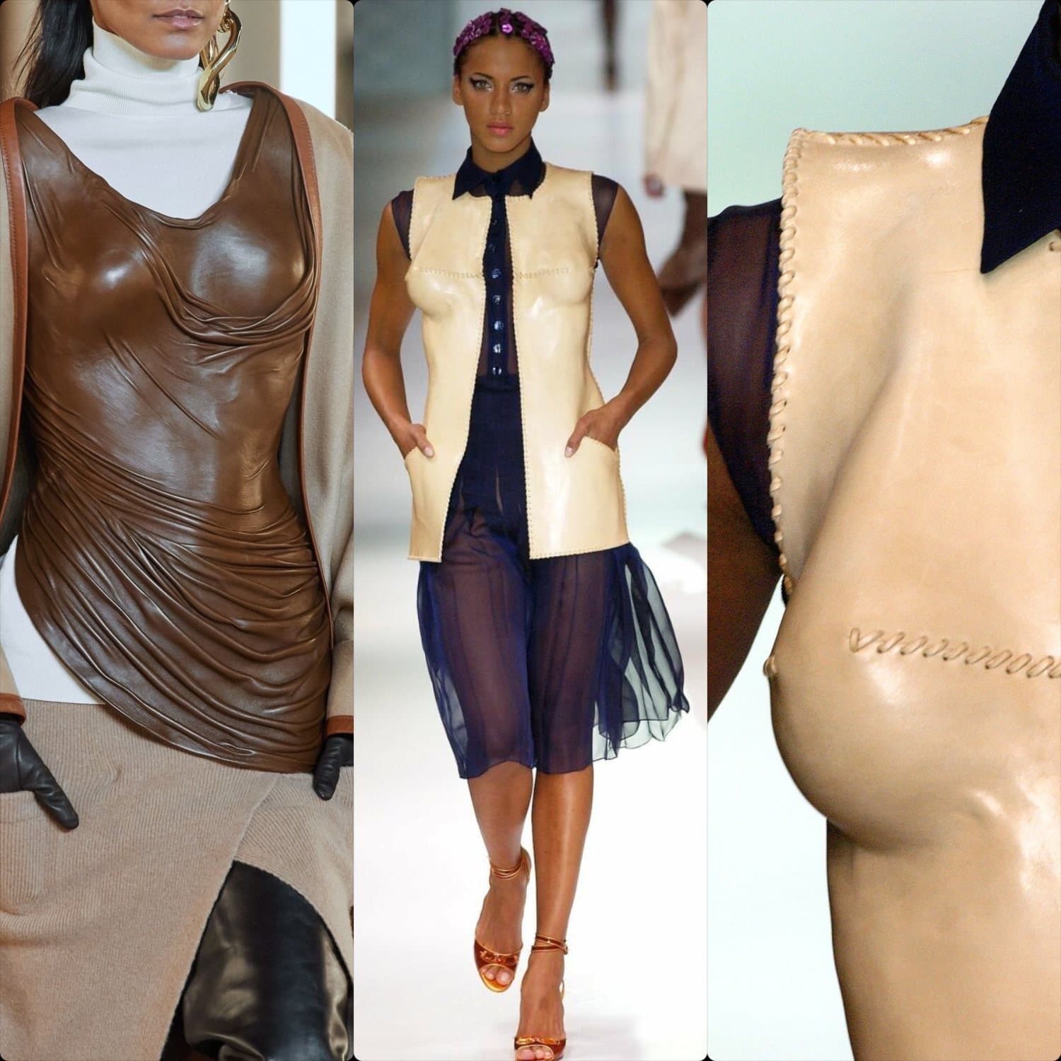 Balmain Automne Hiver 2020 -2021 vs Jean Paul Gaultier Printemps Été 2003 Haute Couture - corset en cuir