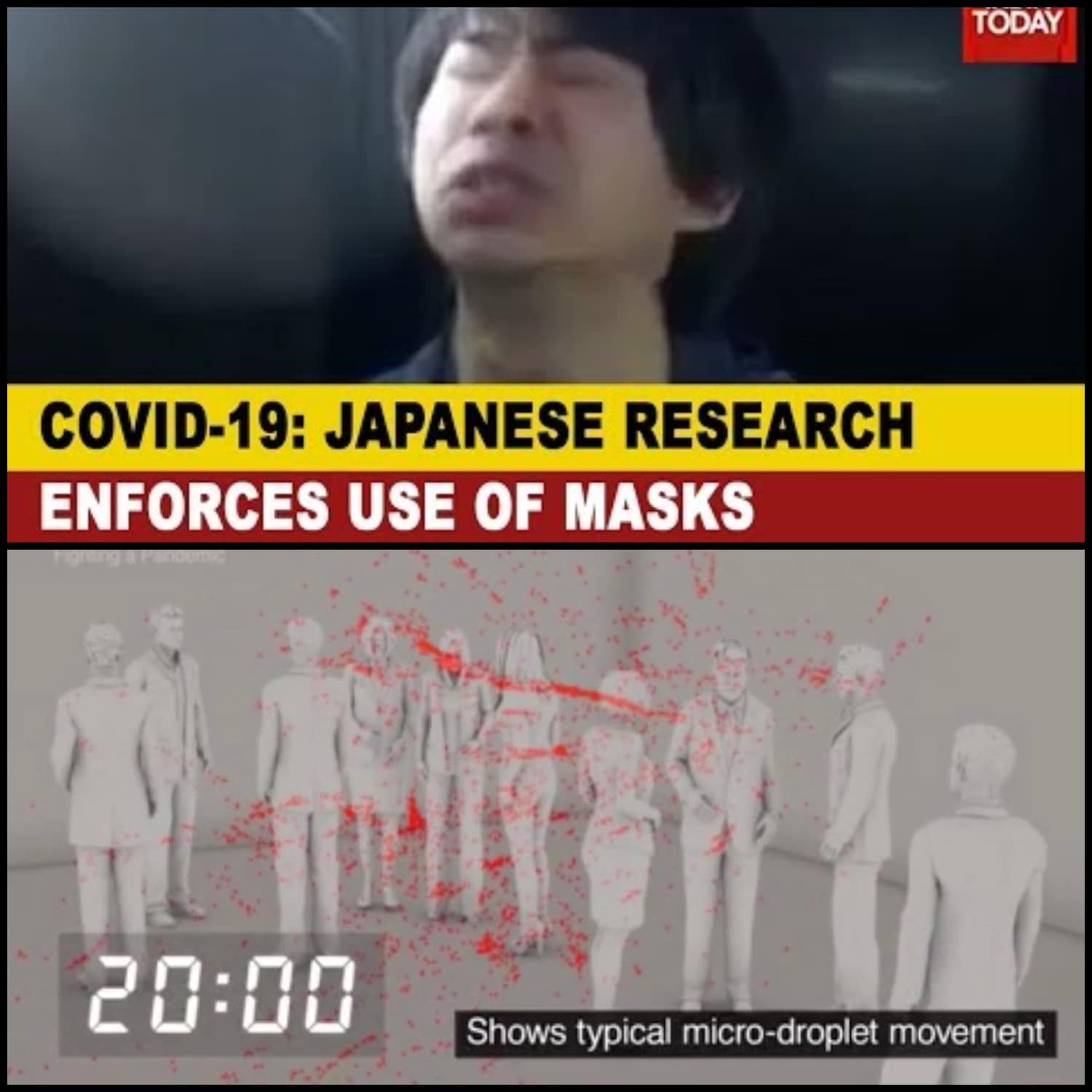 Pesquisa japonesa sobre a disseminação do coronavírus
