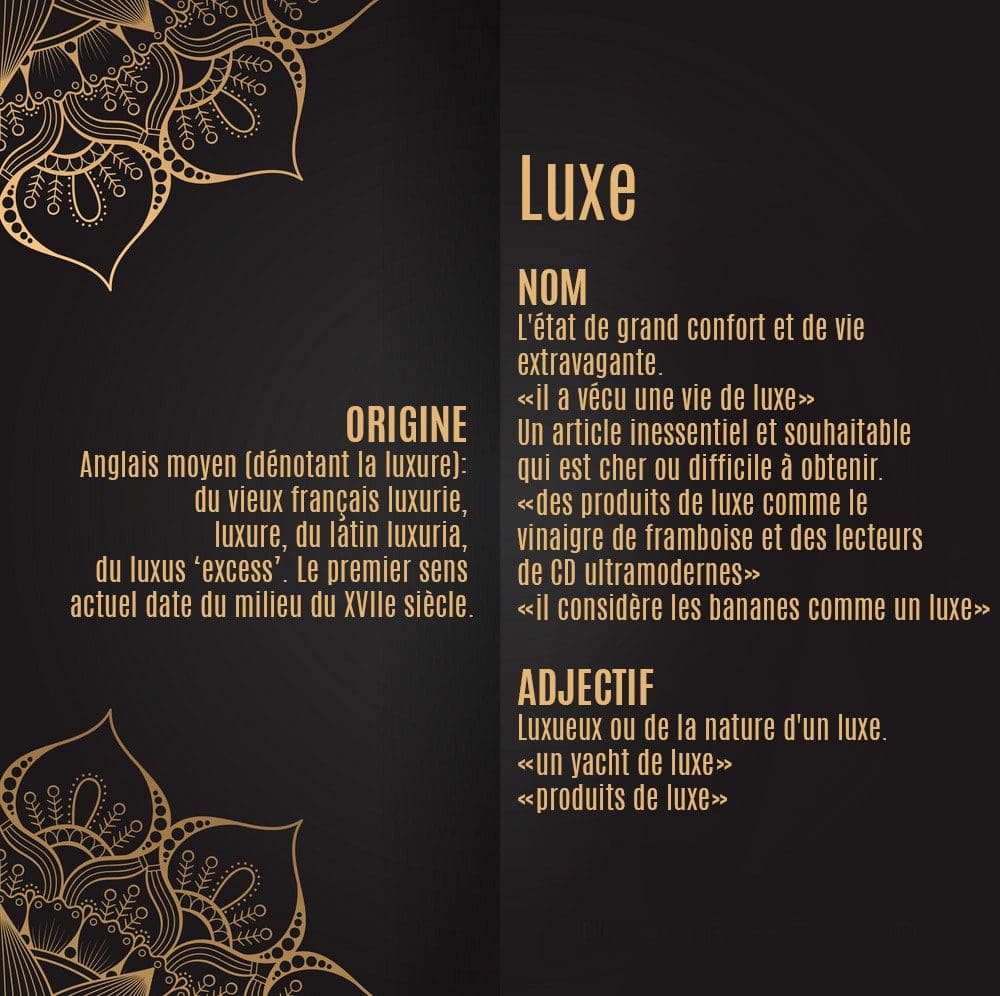 Definizione del lusso