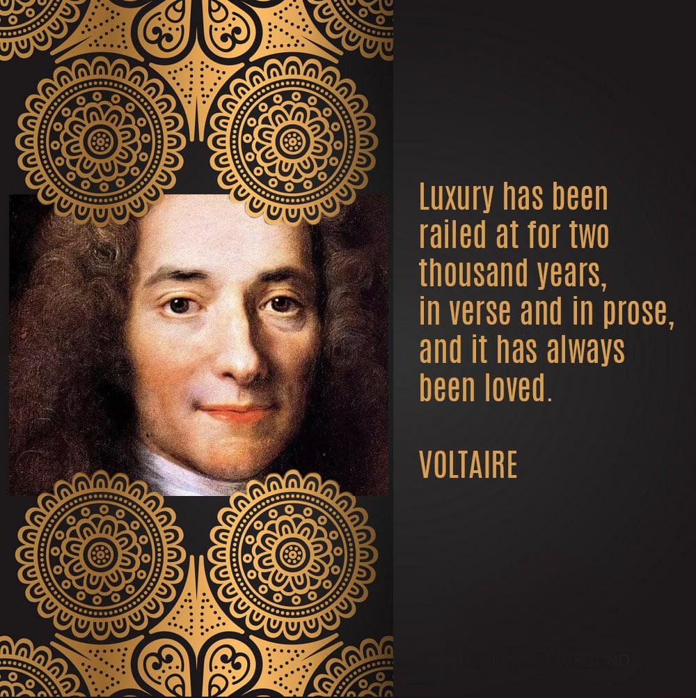 Voltaire - citazione sul lusso