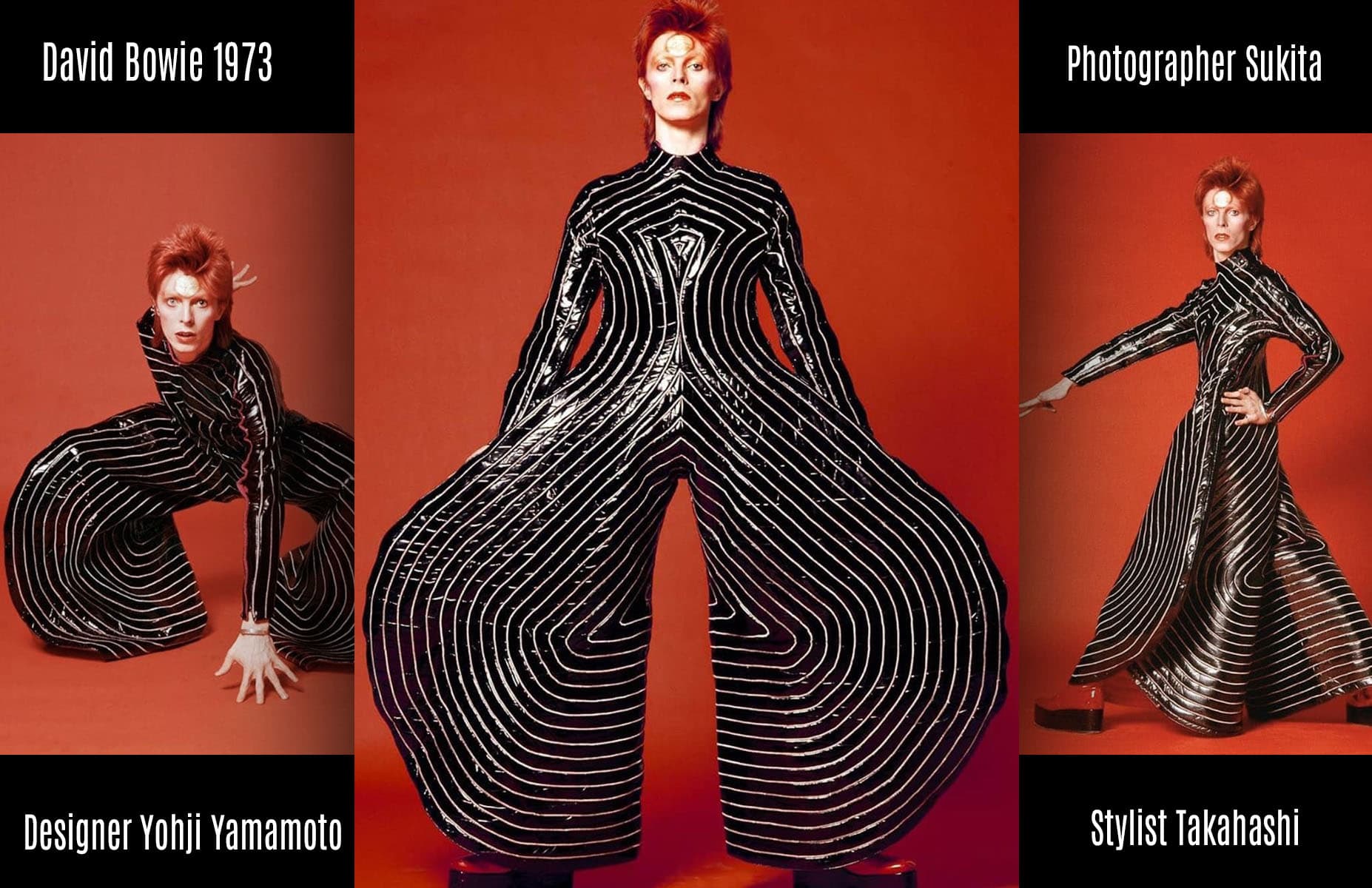 David Bowie 1973 – Designer Yohji Yamamoto, Stylist Takahashi, Fotograf Sukita