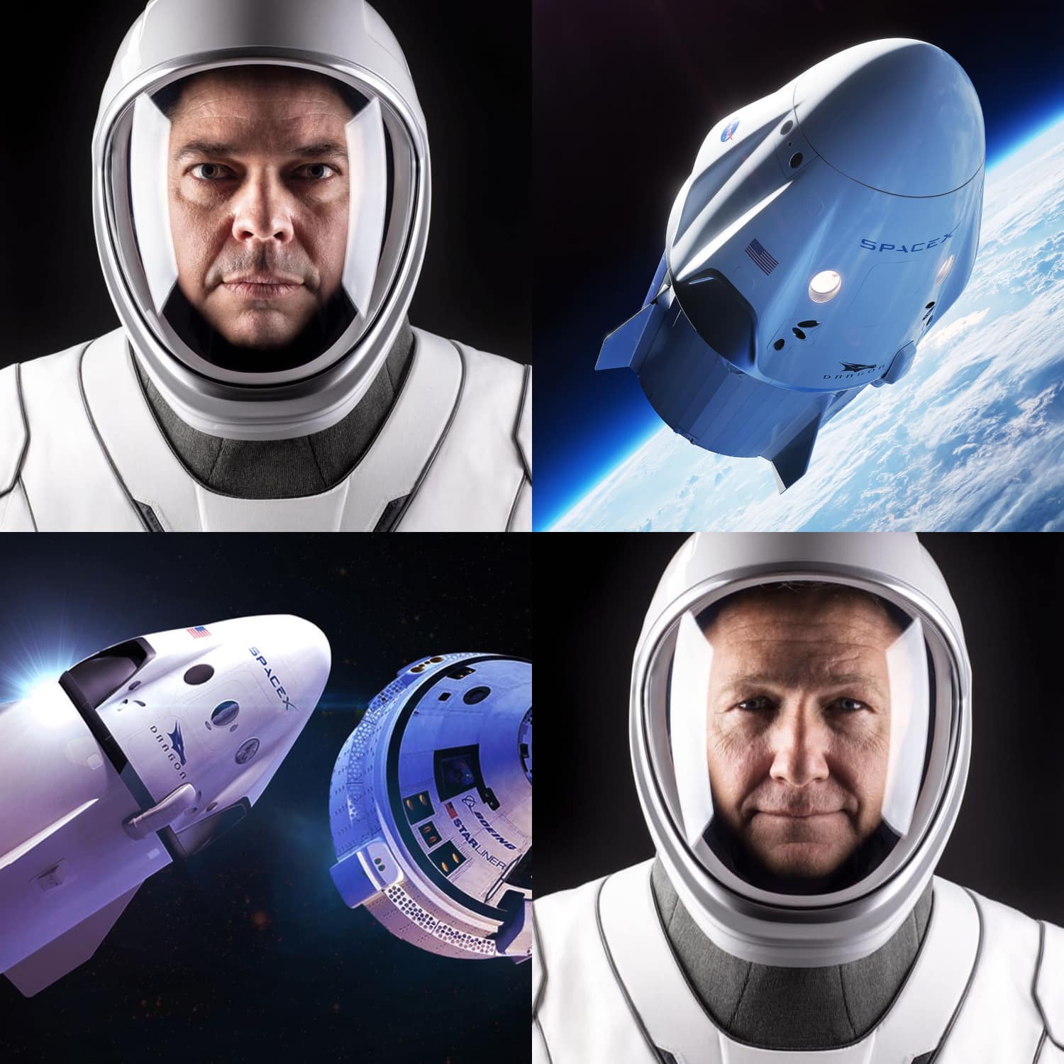 SpaceXの打ち上げ-宇宙飛行士のボブ・ベンケンとダグ・ハーリー
