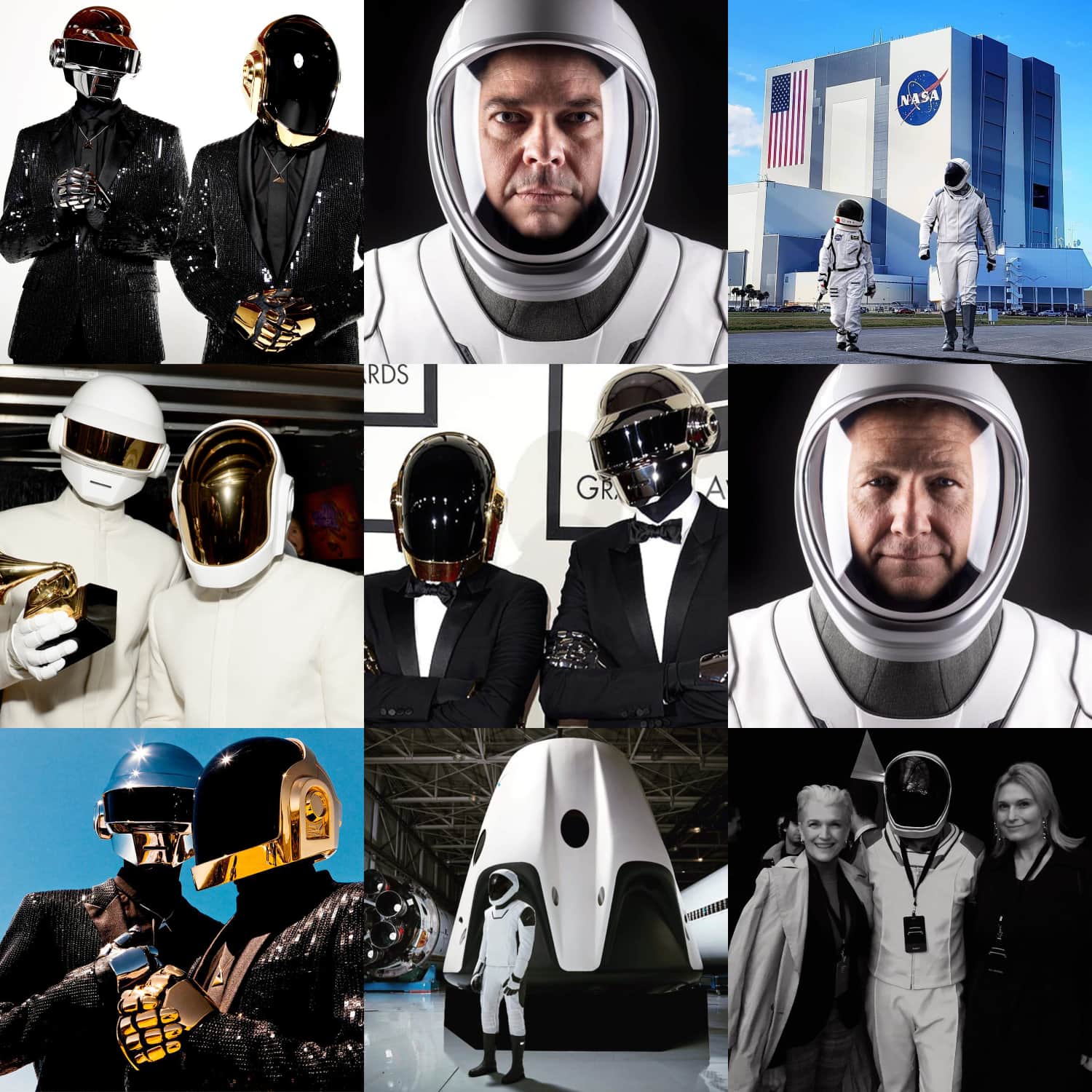 SpaceX-宇宙飛行士のボブ・ベンケンとダグ・ハーリー-フレンチポップのダフトパンク