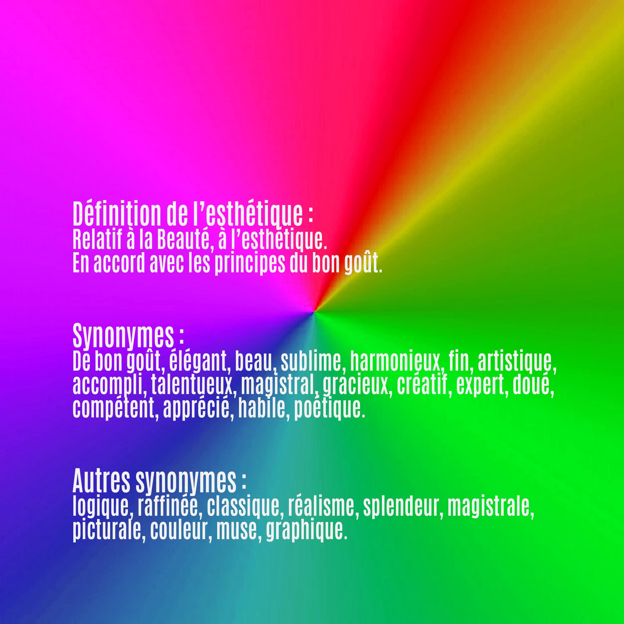 Definition de l'esthétique