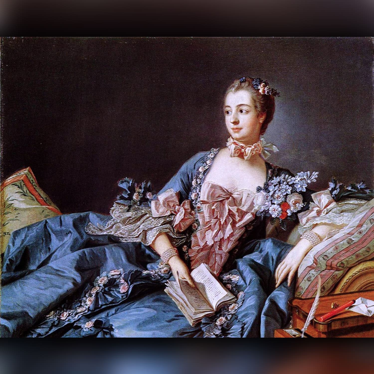 François Boucher – Marquise de Pompadour – 1756