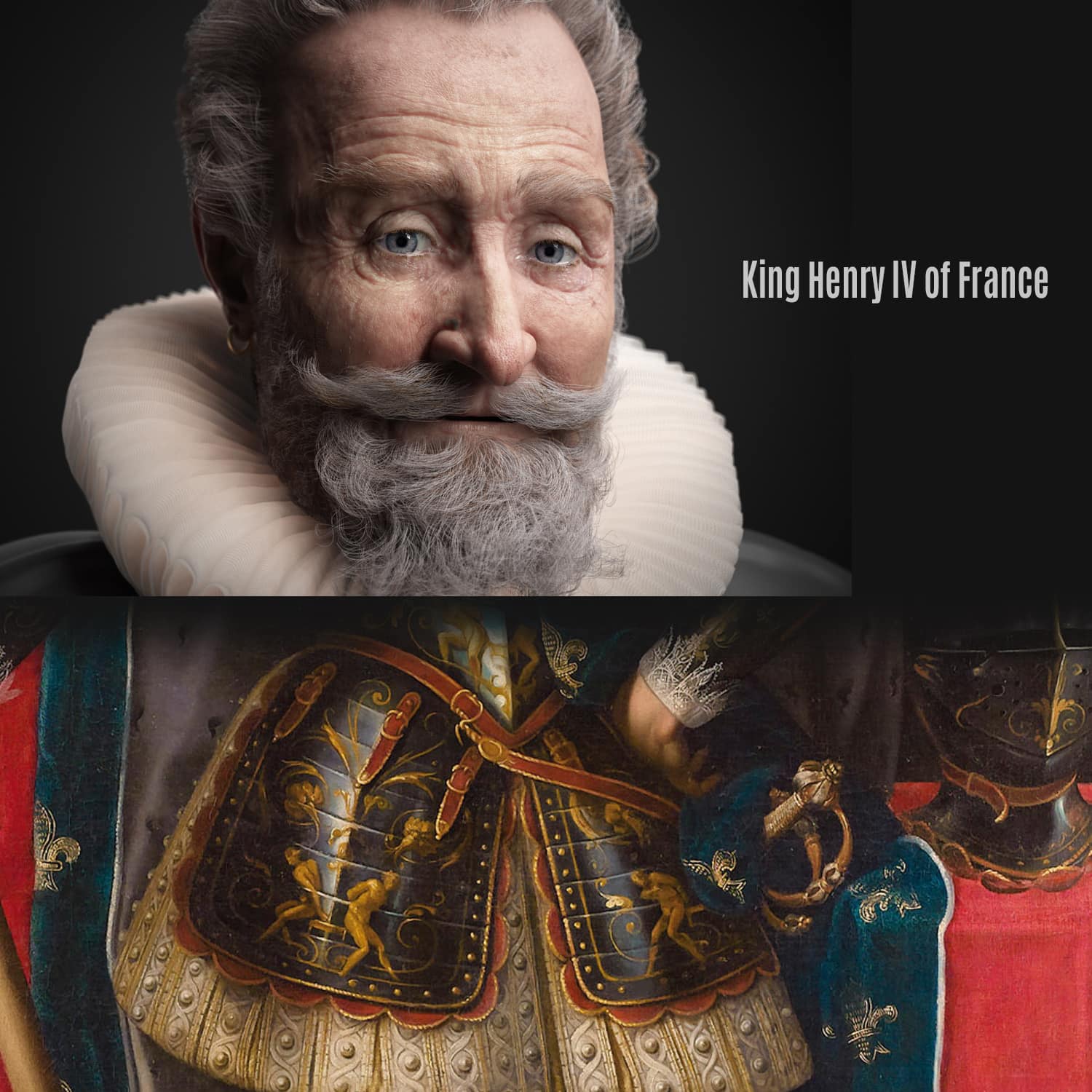 Re Enrico IV di Francia - ricostruzioni facciali forensi 3D di VISUALFORENSIC
