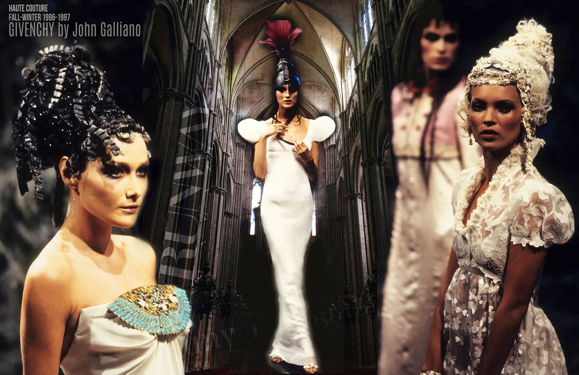 GIVENCHY von JOHN GALLIANO Herbst-Winter 1996-1997 Paris von RUNWAY MAGAZIN