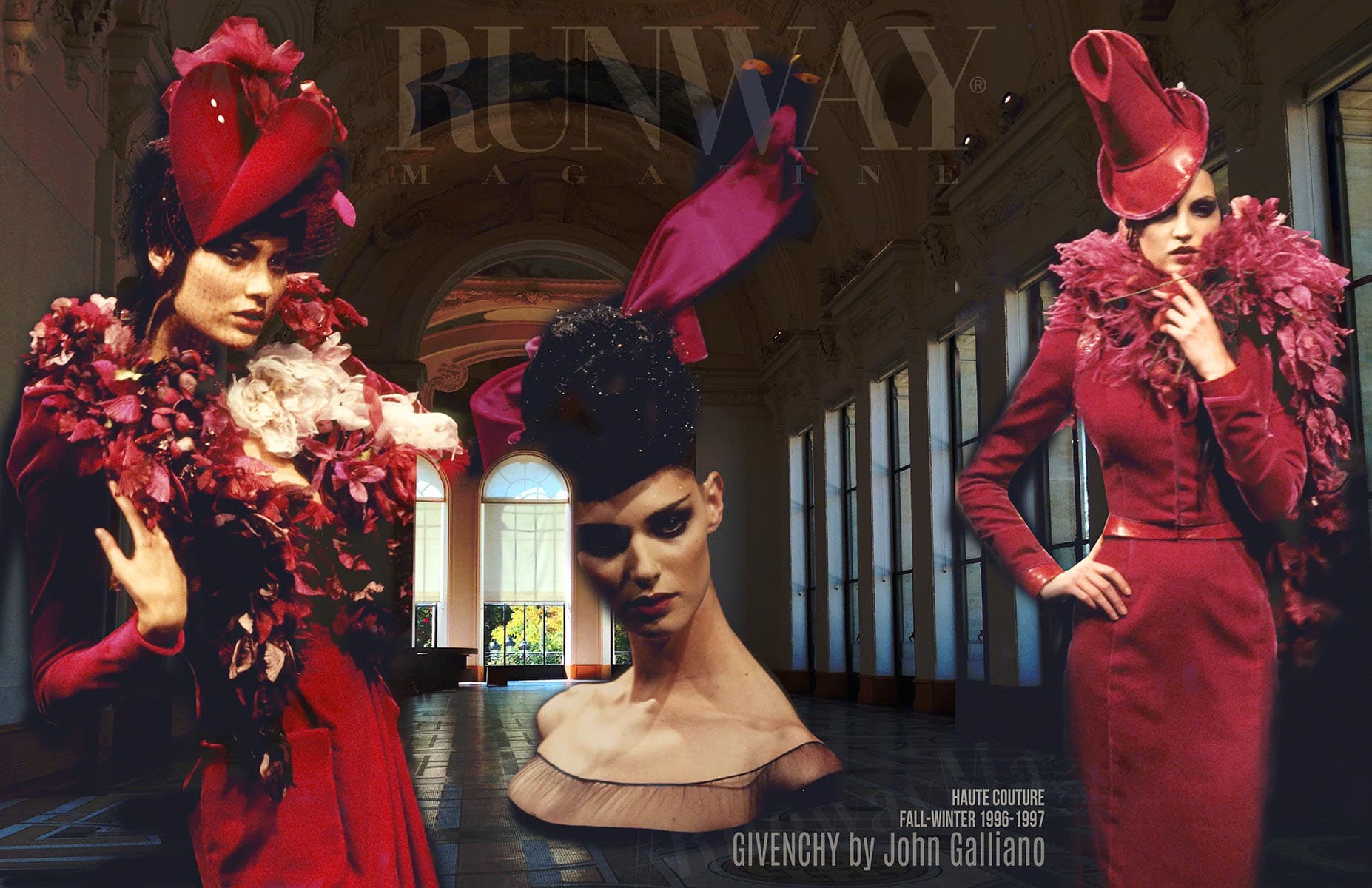 GIVENCHY von JOHN GALLIANO Herbst-Winter 1996-1997 Paris von RUNWAY MAGAZIN
