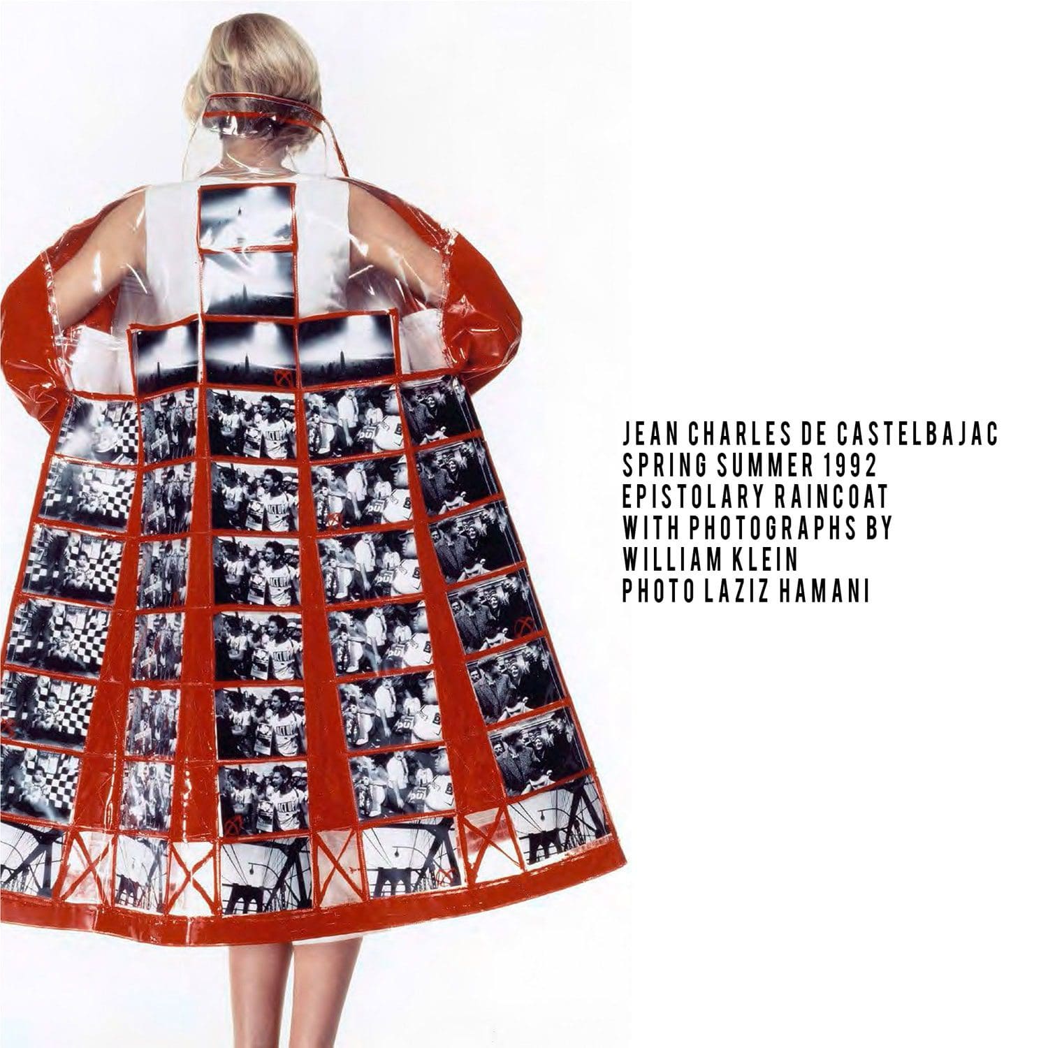 JC de Castelbajac-Summer-1992-Epistolary Raincoat-Photo-Laziz-Hamani-2