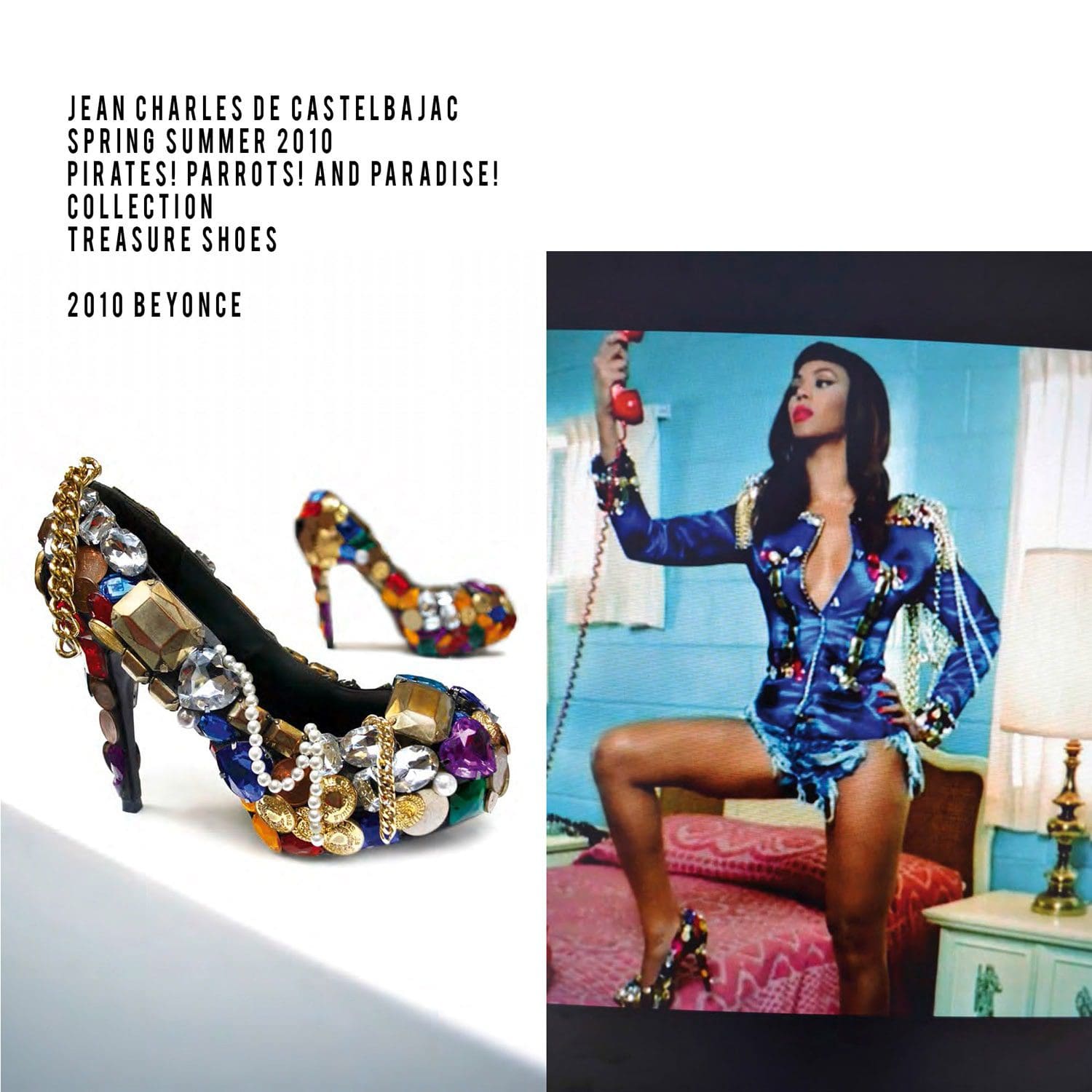 JC de Castelbajac-Summer 2010-Treasure shoes-Pirates Parrots and Pradise Collection-Beyonce