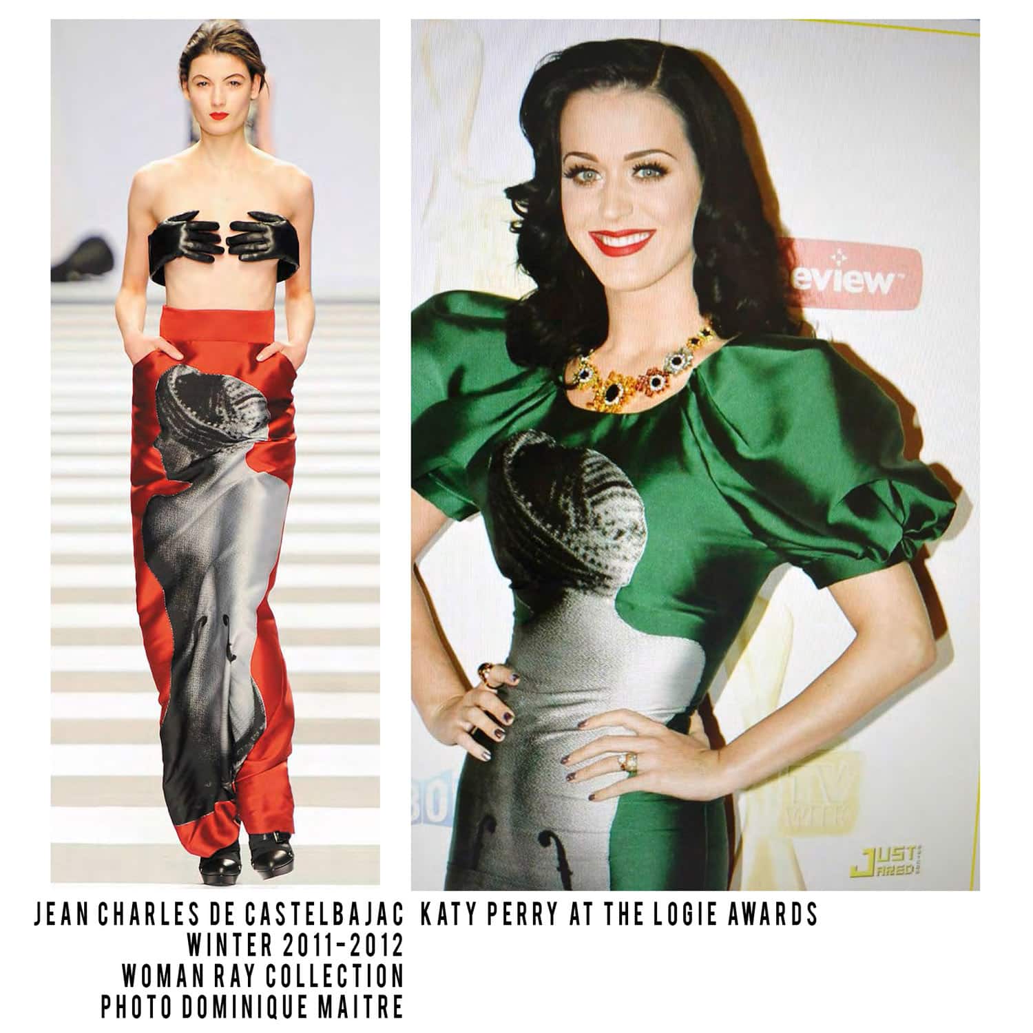 JC de Castelbajac-Winter 2011-2012-Woman Ray Collection-Katy Perry at Logie Awards