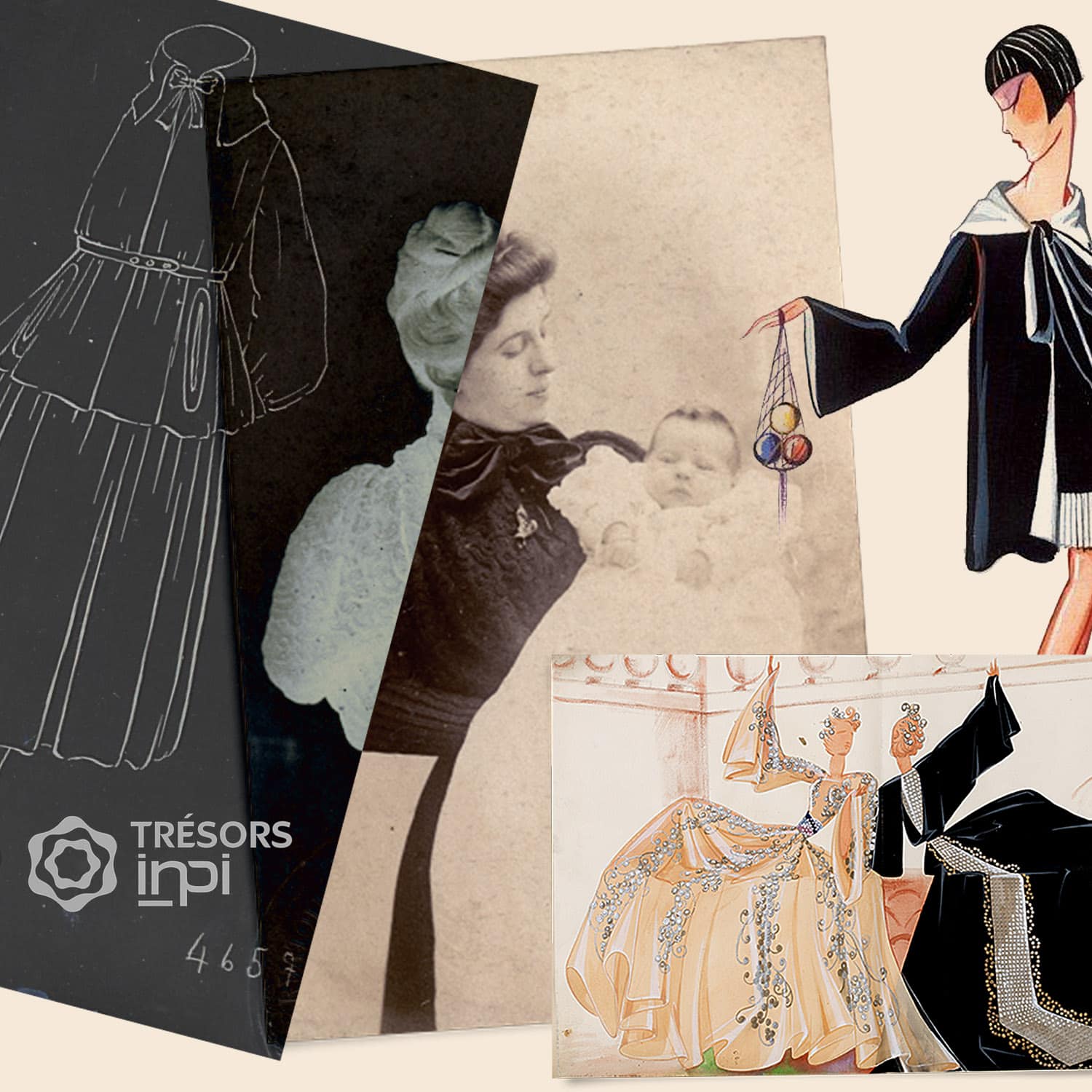 Maison Lanvin - Jeanne Lanvin et Marguerite - Invenciones Lanvin - Tesoros del INPI