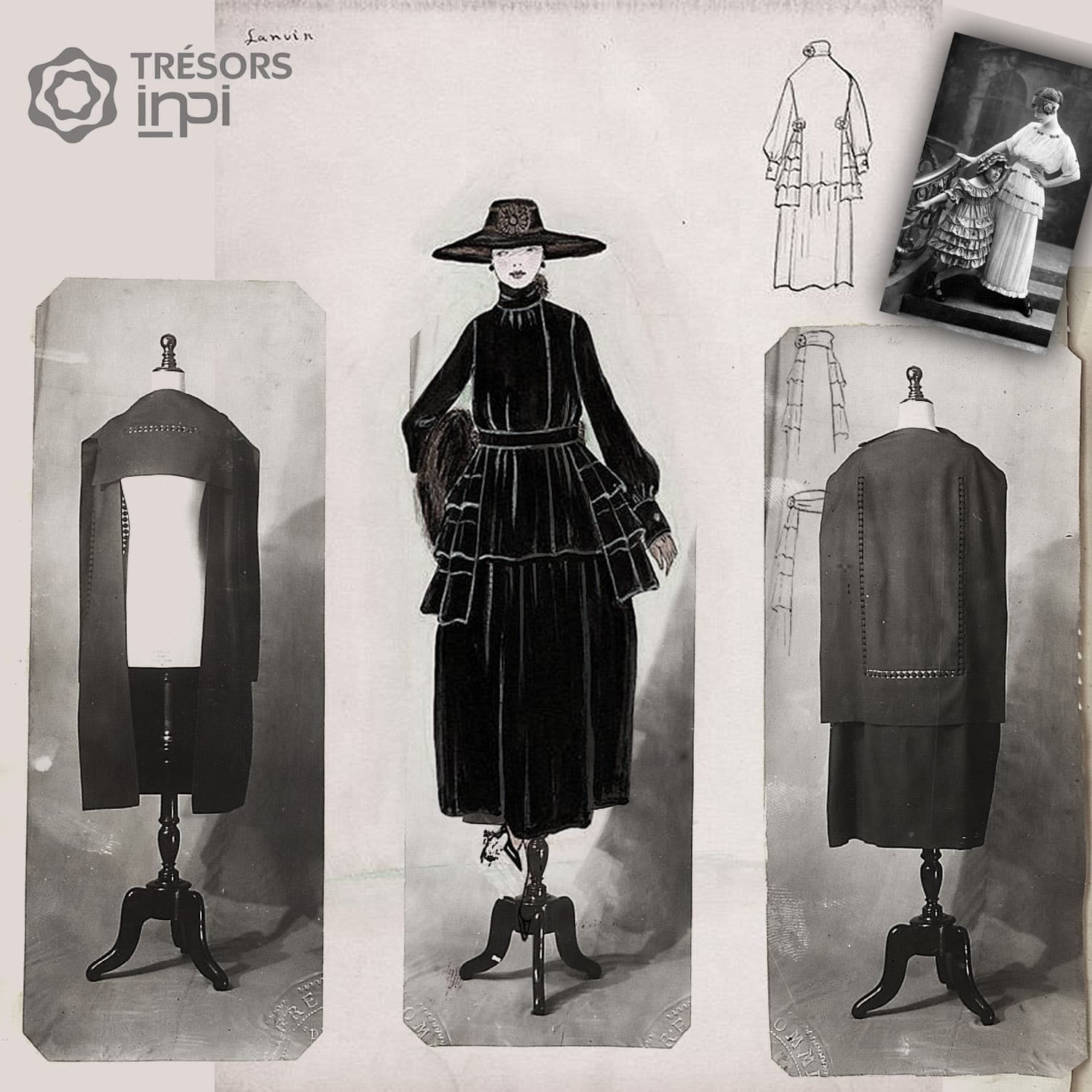 Maison Lanvin - Jeanne Lanvin et Marguerite - Invenciones Lanvin - Tesoros del INPI